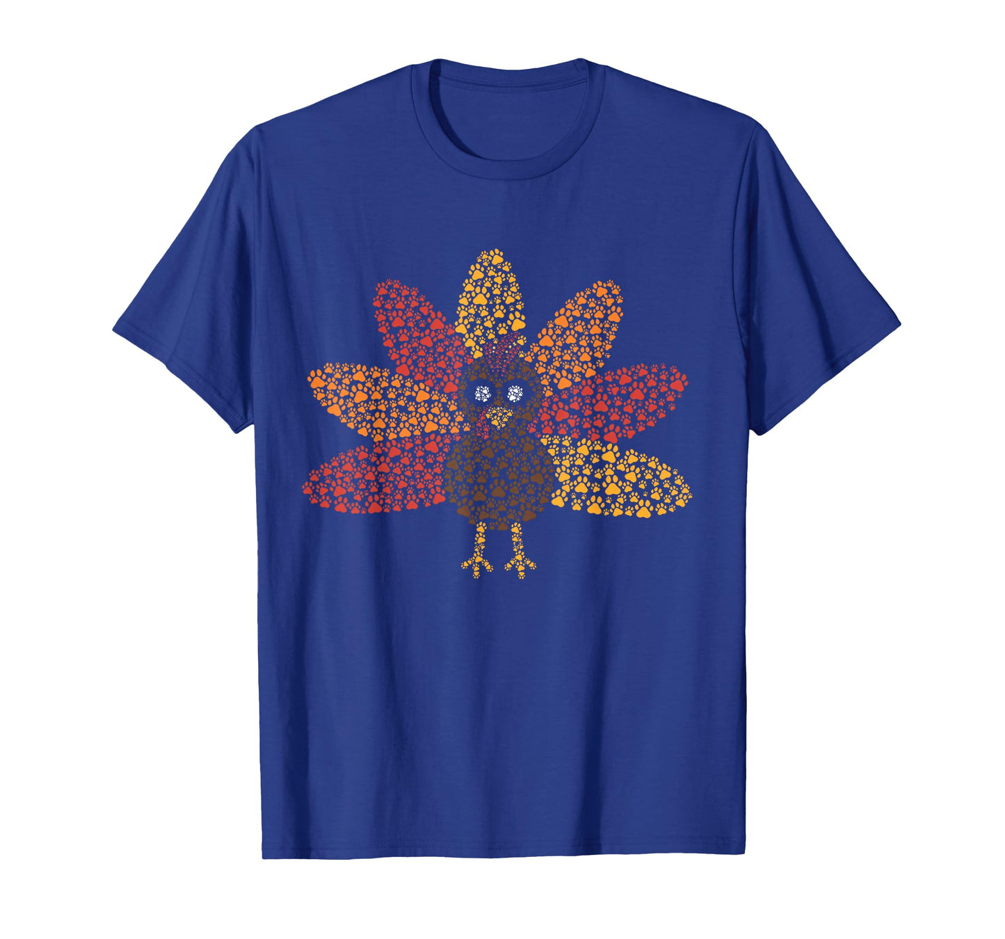 Paw Print Turkey Thanksgiving Dog Mom Pet Lover Veterinarian T-Shirt