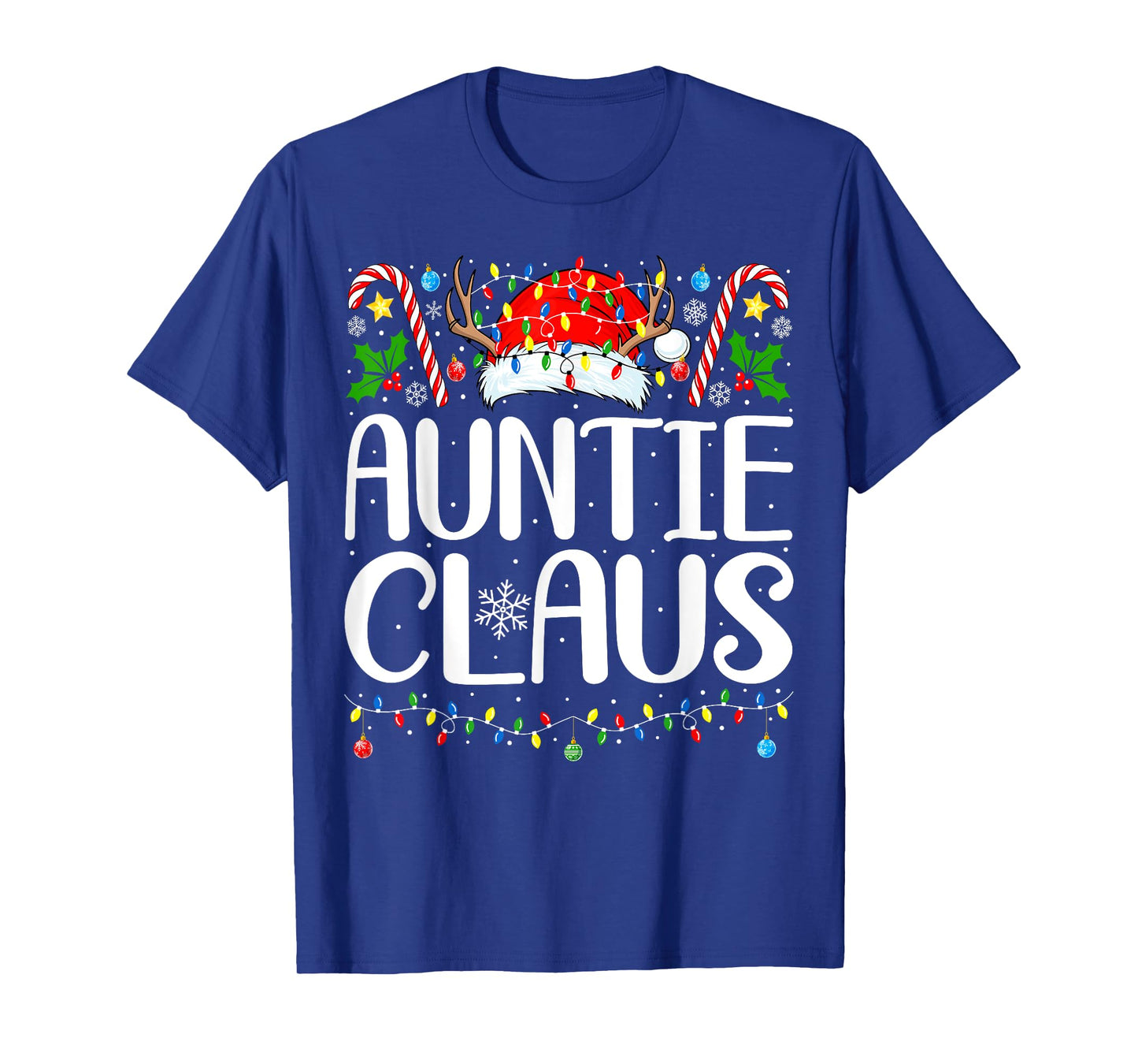Auntie Claus Christmas Aunt Xmas Matching Family Christmas T-Shirt