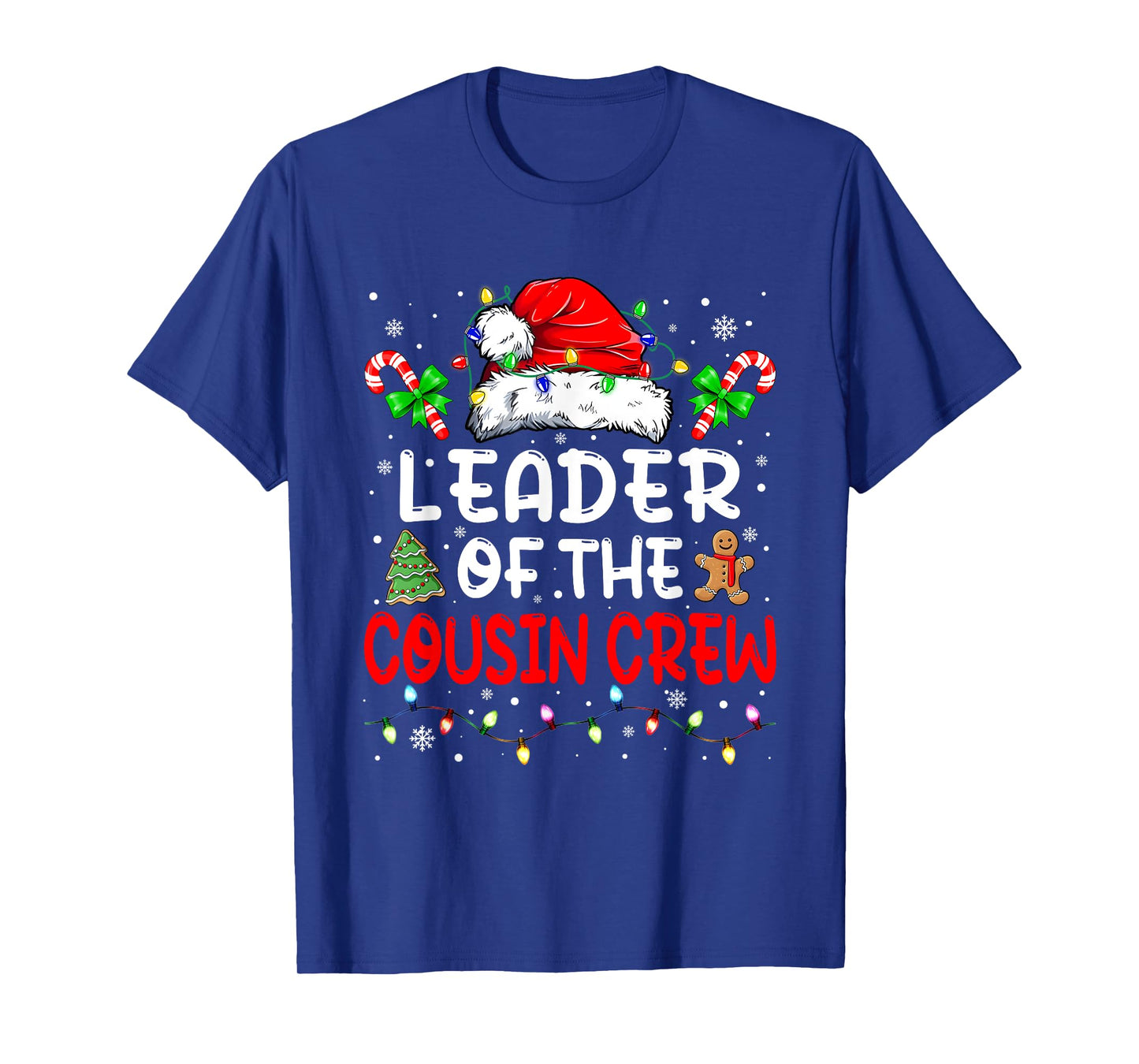 Leader of the Cousin Crew Pajamas Family Matching Xmas T-Shirt