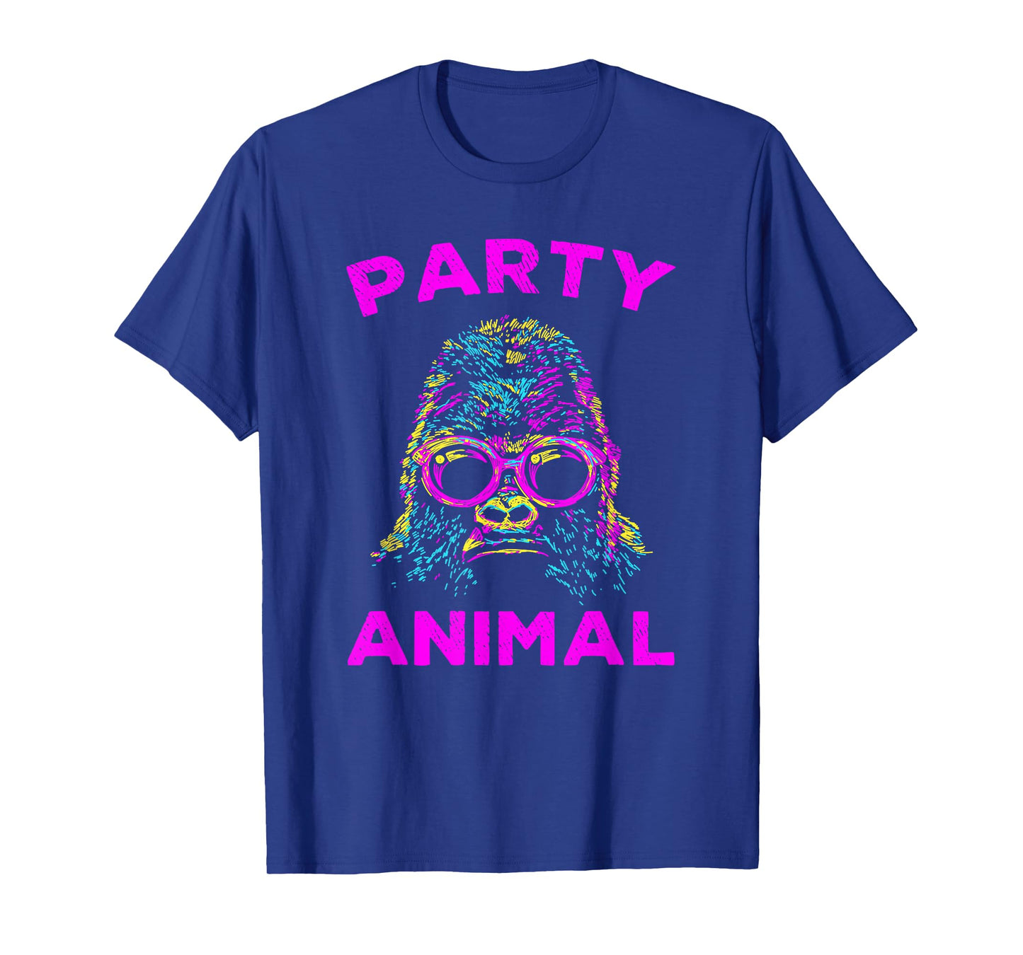 Cute Gorilla Party Animal Lover Colorful Monkey T-Shirt