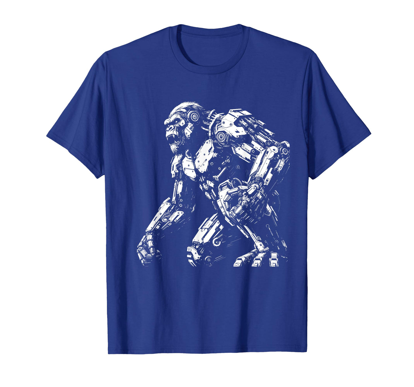 Mechanical Gorilla Monkey Sci-Fi Robot Cyberpunk Attacking T-Shirt