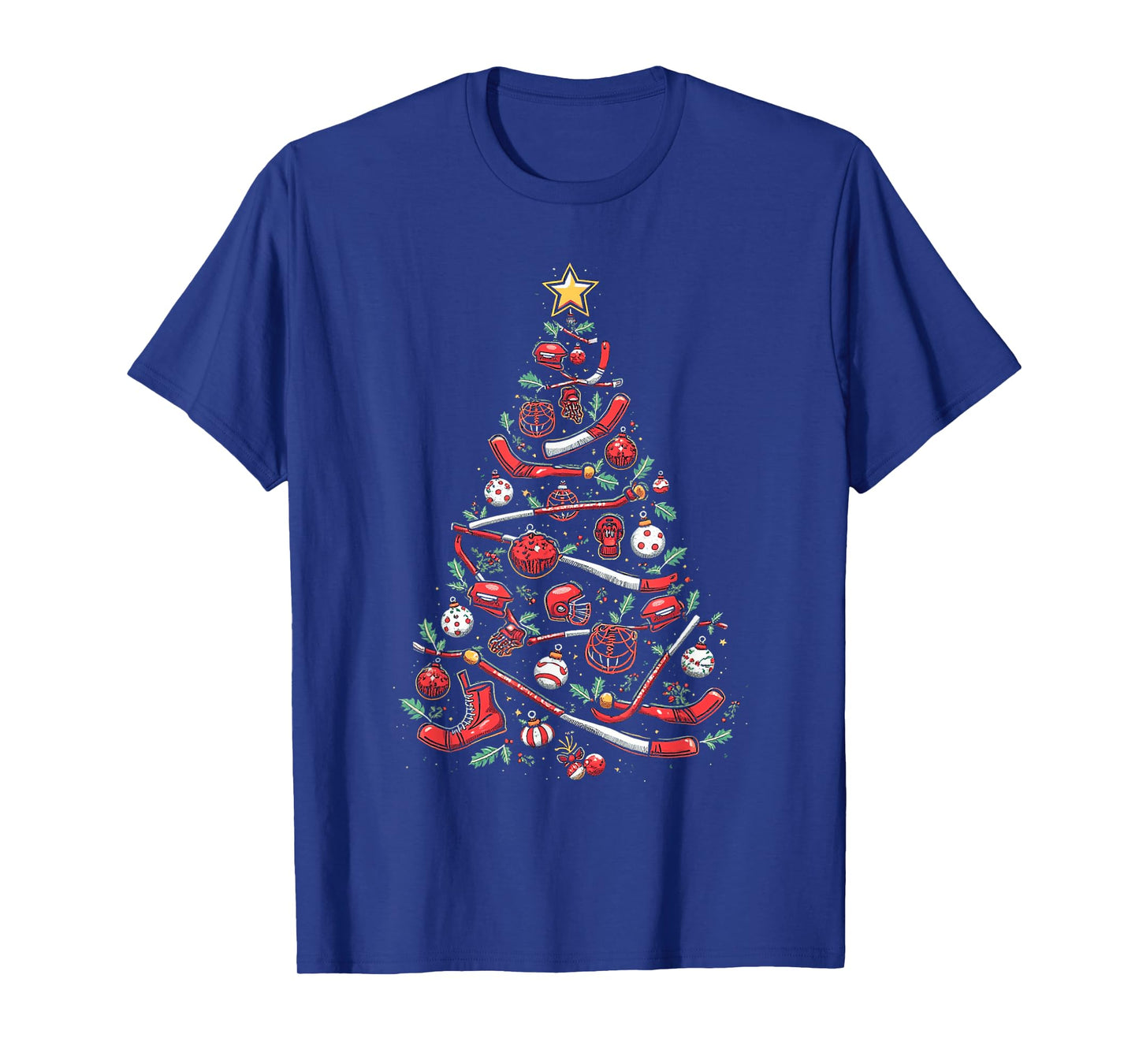 Hockey Christmas Tree T-Shirt