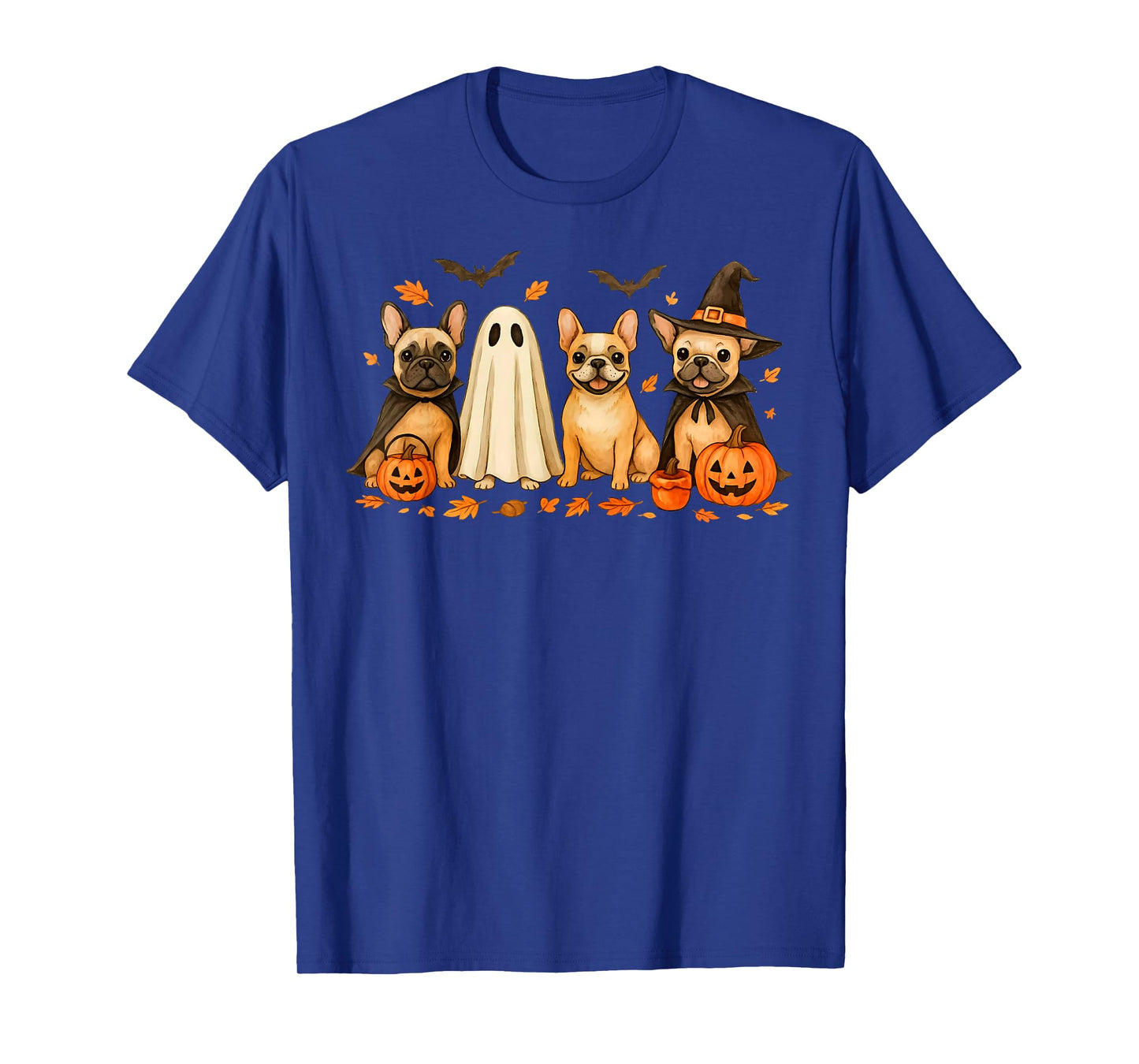 Cute French Bulldog Halloween Costume Frenchie Dog Ghost T-Shirt