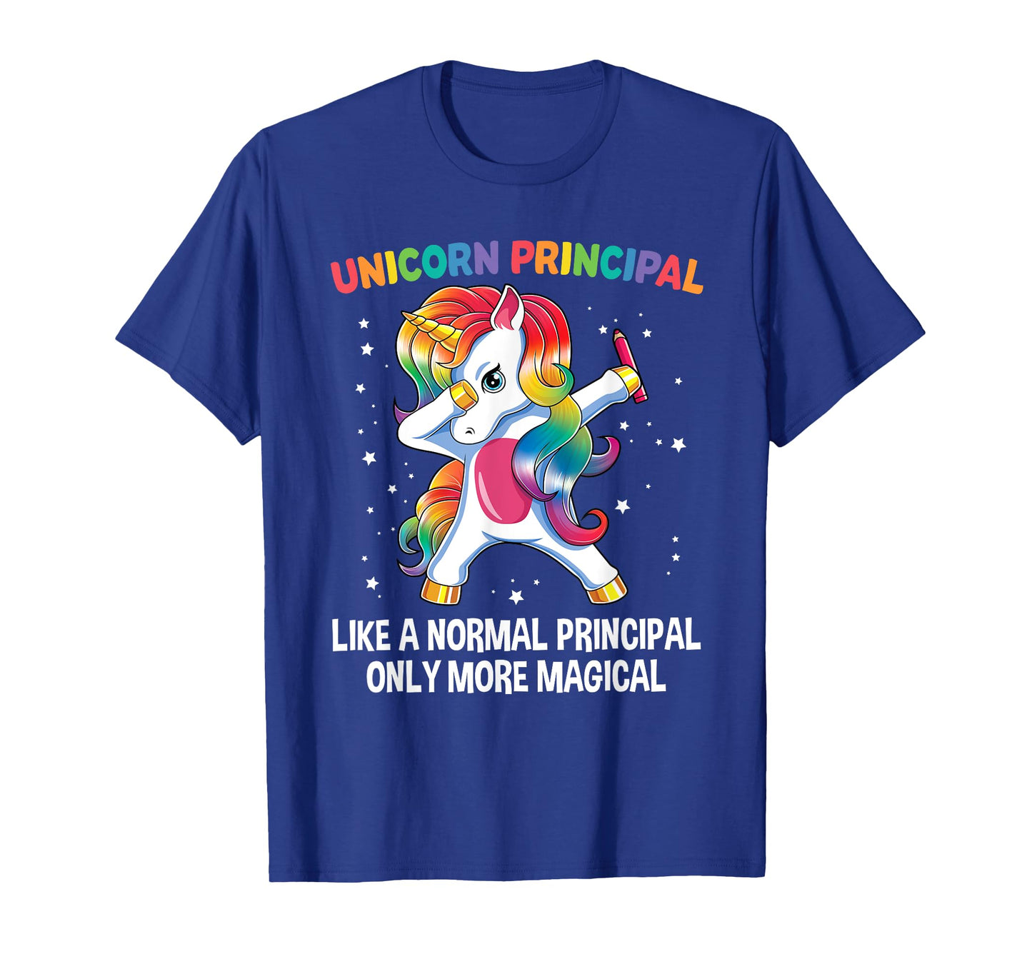 Unicorn Principal Dabbing Unicorn Funny Back To School T-Shirt