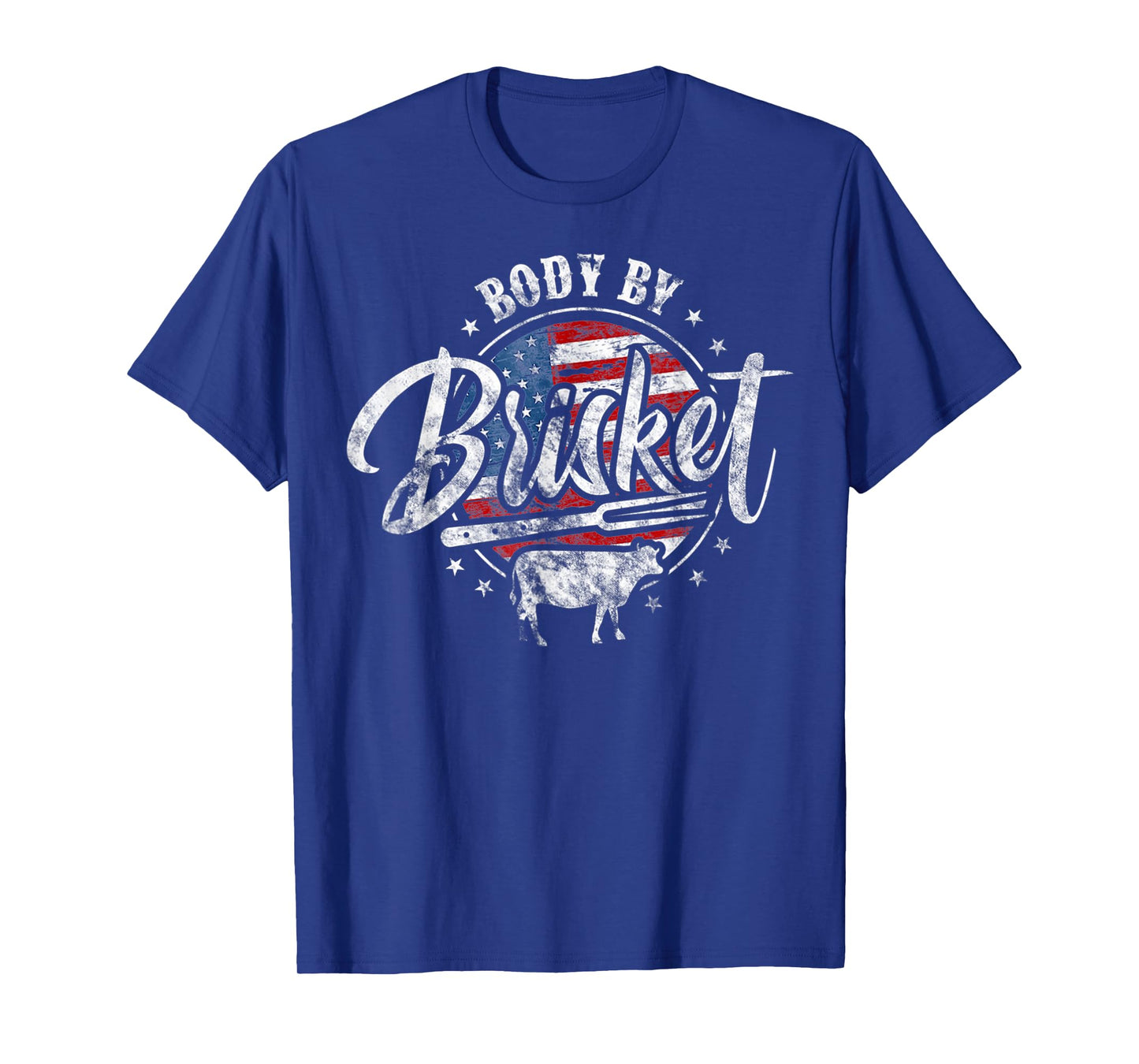 Body By Brisket USA Flag Patriotic Barbeque 4th of July T-Shirt for Women Men