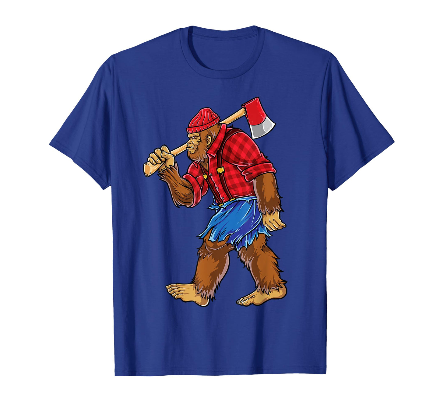Bigfoot Lumberjack Men Funny Woodworking Sasquatch Lover T-Shirt
