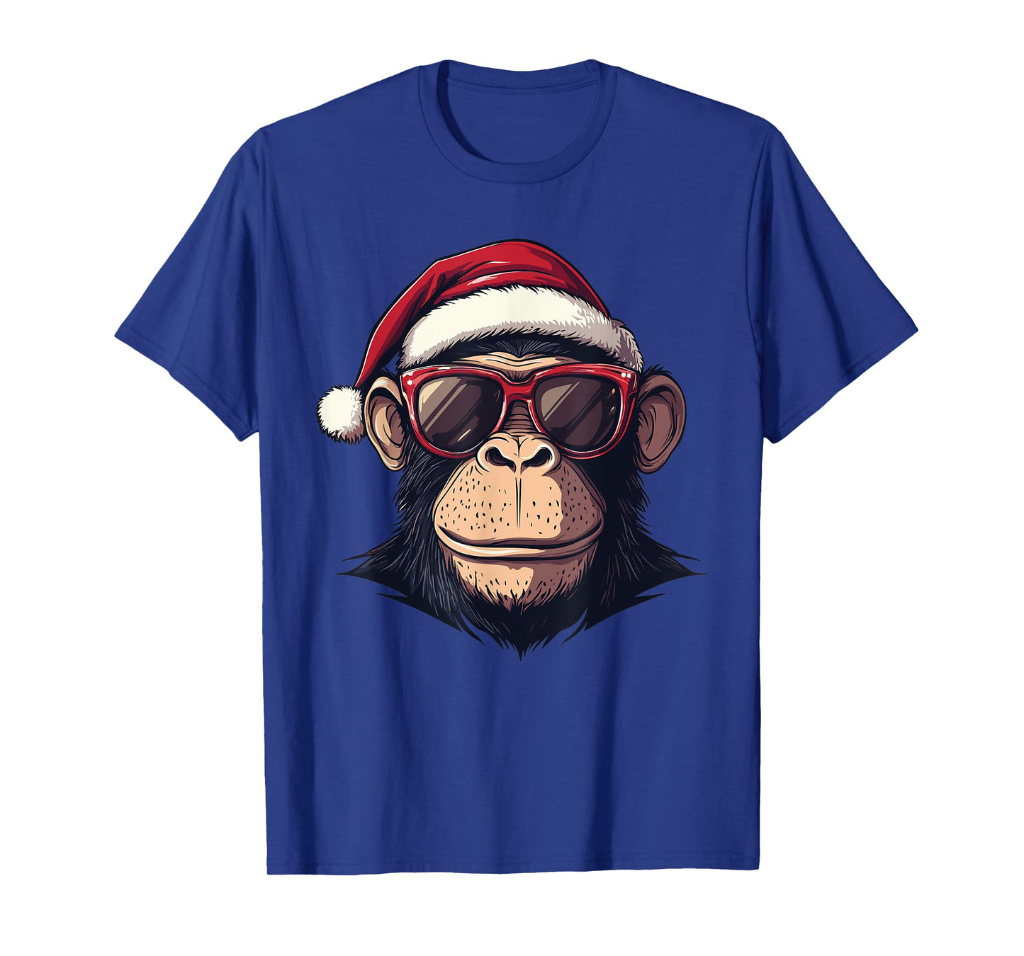 Monkey Santa Hat chimpanzee Monkey Lovers Christmas Pajama T-Shirt