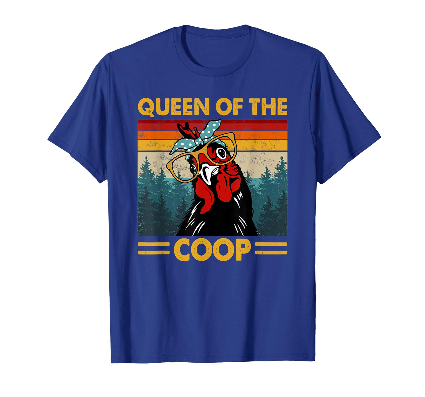 Queen Of The Coop Vintage Chicken Lady Sunglass T-Shirt
