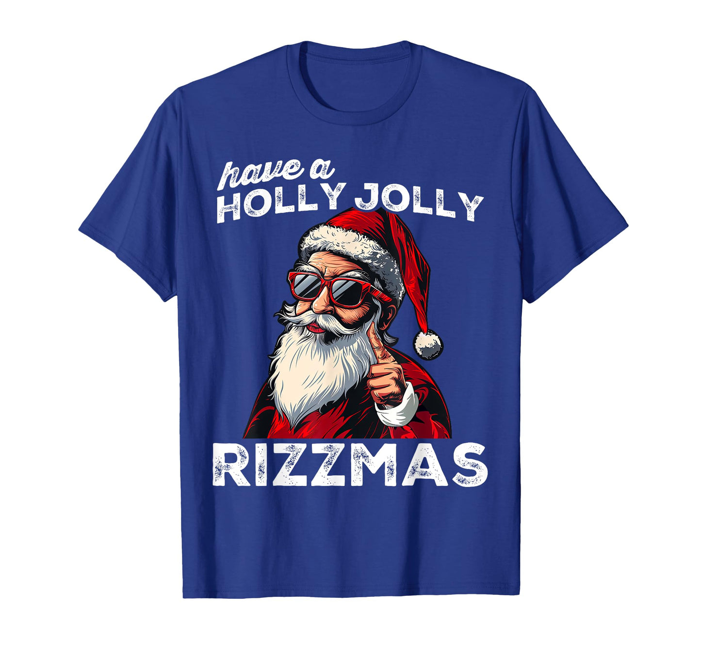 Mewing Santa Mew Funny Santa Meme Rizz Rizzmas Christmas T-Shirt