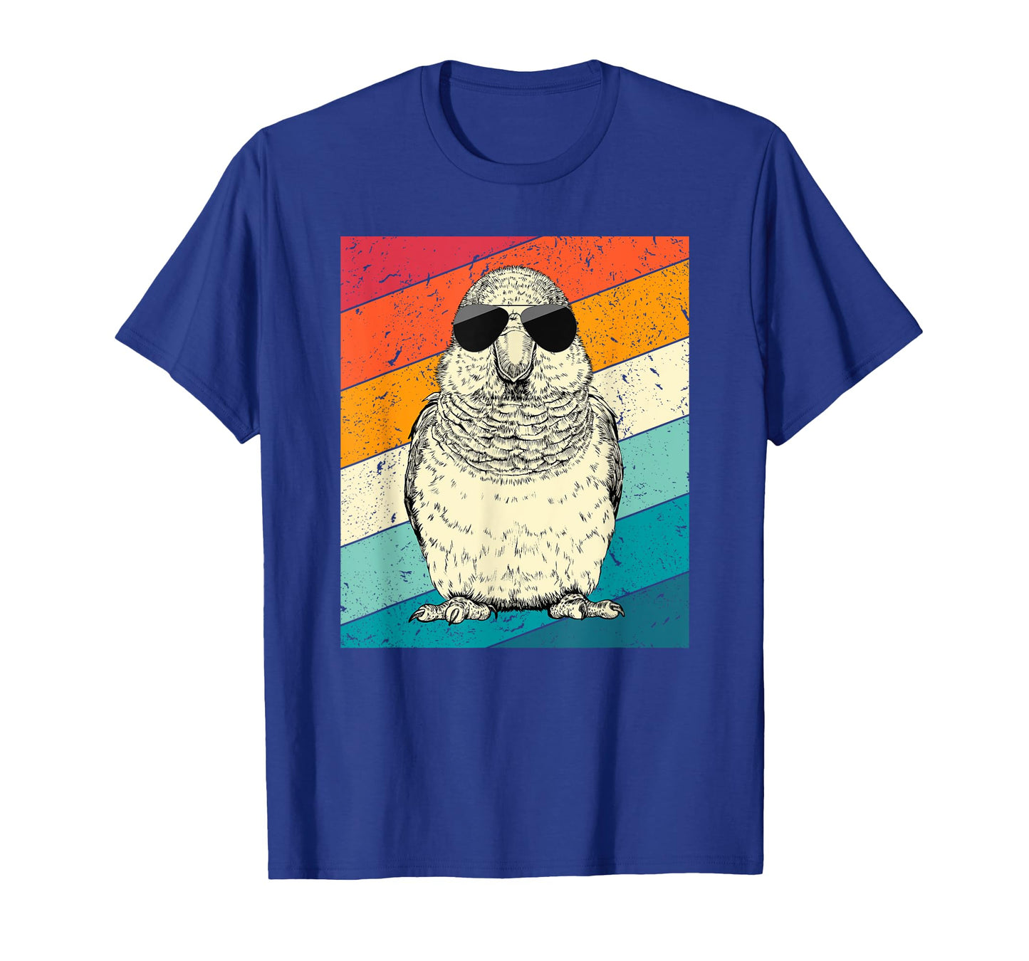 Retro Vintage Quaker Parrot with Sunglasses Bird Lovers T-Shirt