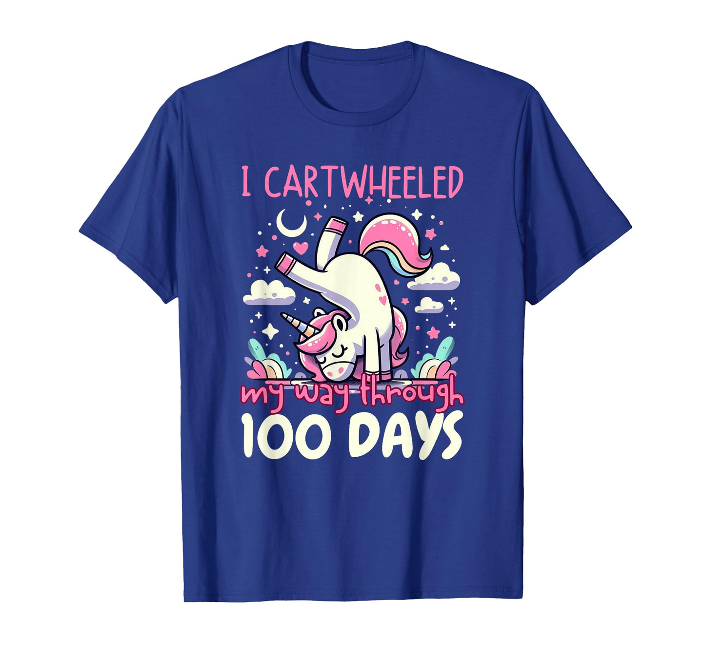 Unicorn 100 Days Of School Cartwheel 100th Day Of School T-Shirt