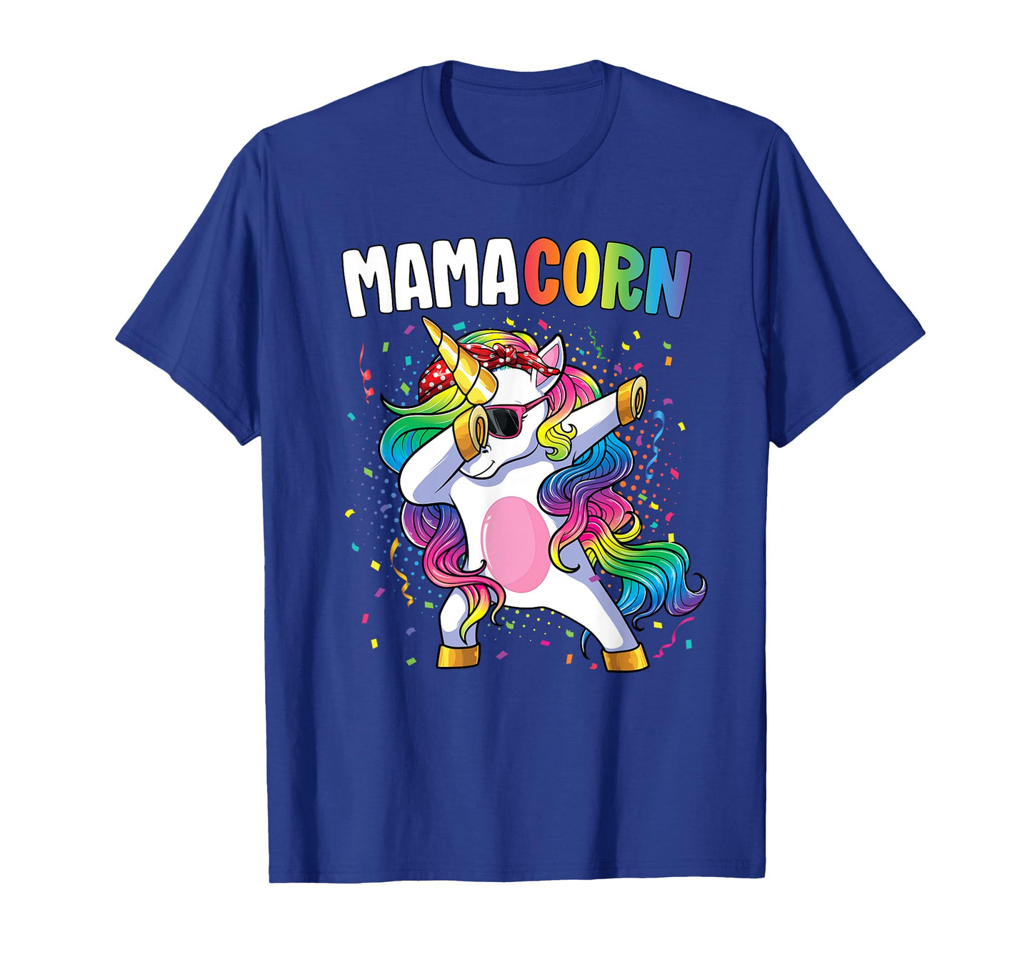 Mamacorn Women Unicorn Birthday Party Dabbing Unicorn Mom T-Shirt