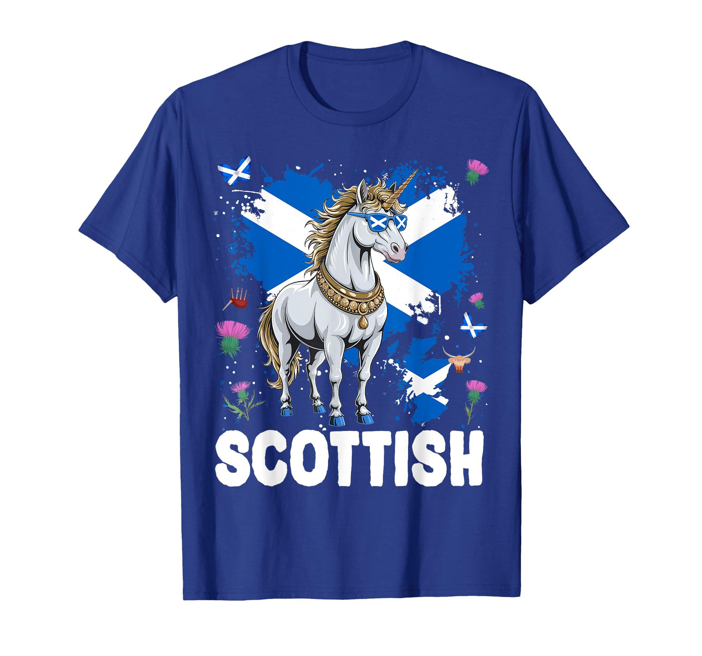 Scottish Unicorn Flag Outfit Idea For Women Scotland Unicorn T-Shirt