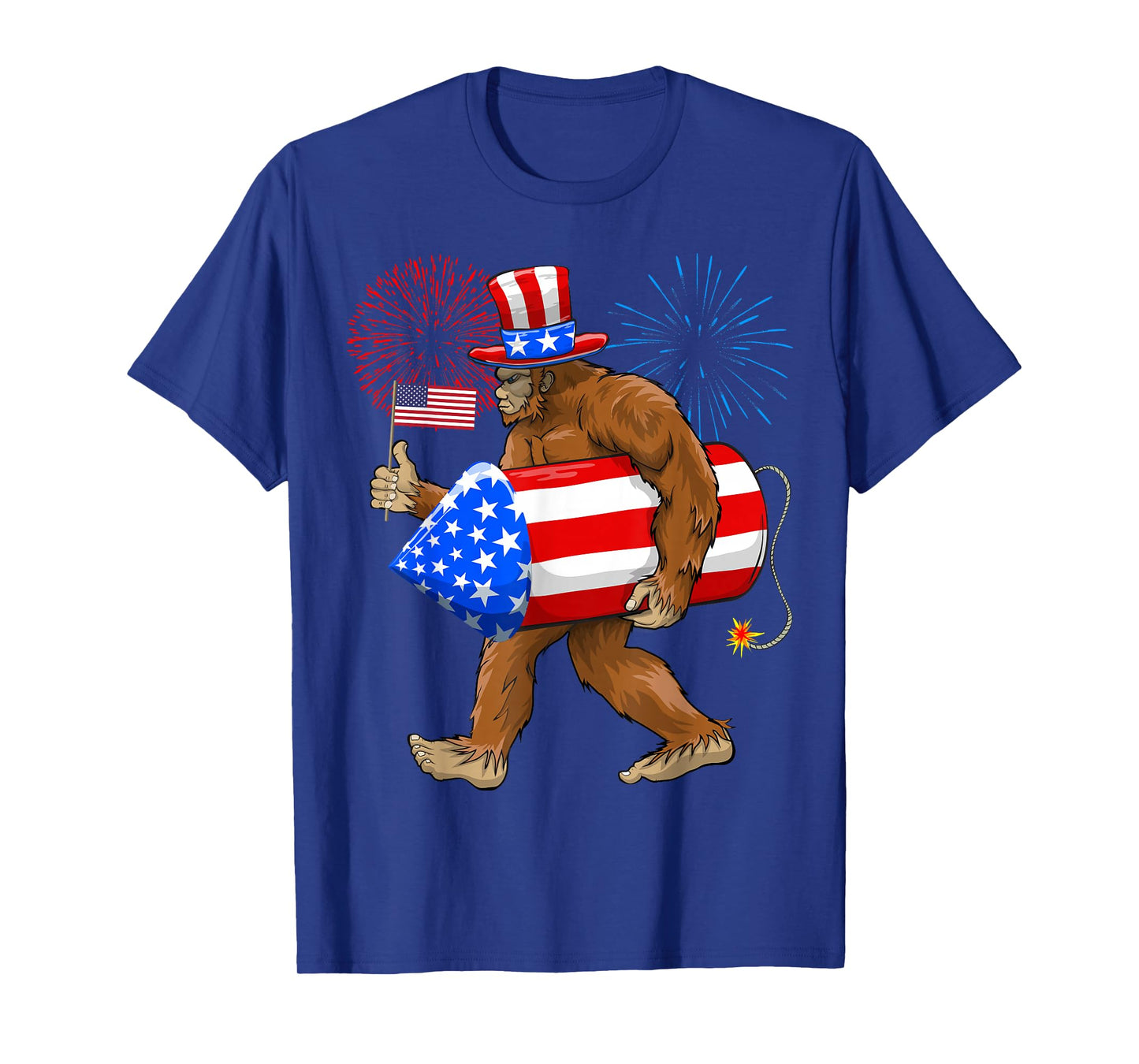 Patriotic Bigfoot, 4th of July, American Flag, Sasquatch T-Shirt