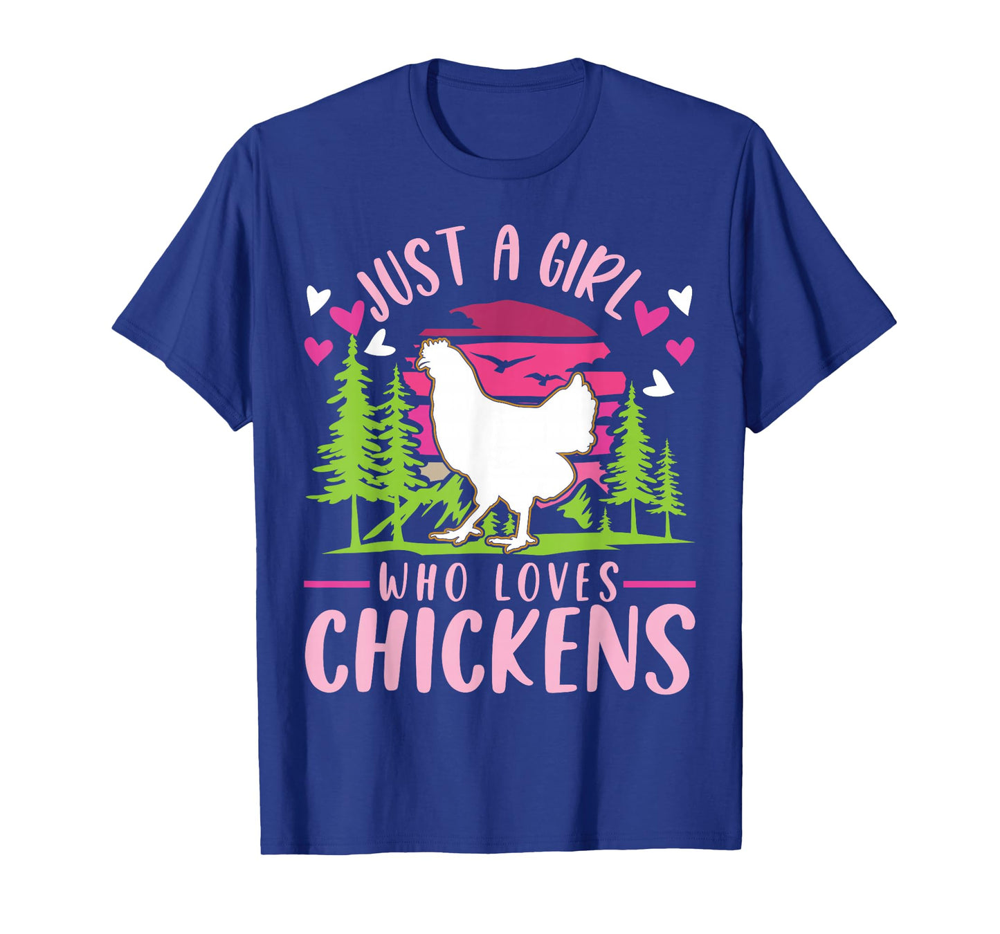 Just a girl who loves Chickens Girl Farmer T-Shirt
