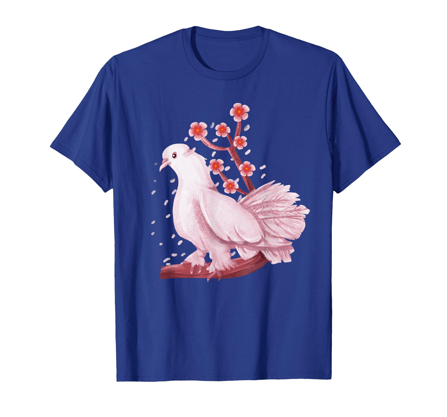 Vintage Dove Pigeon Bird Shirt Gift Japanese Cherry Blossom T-Shirt