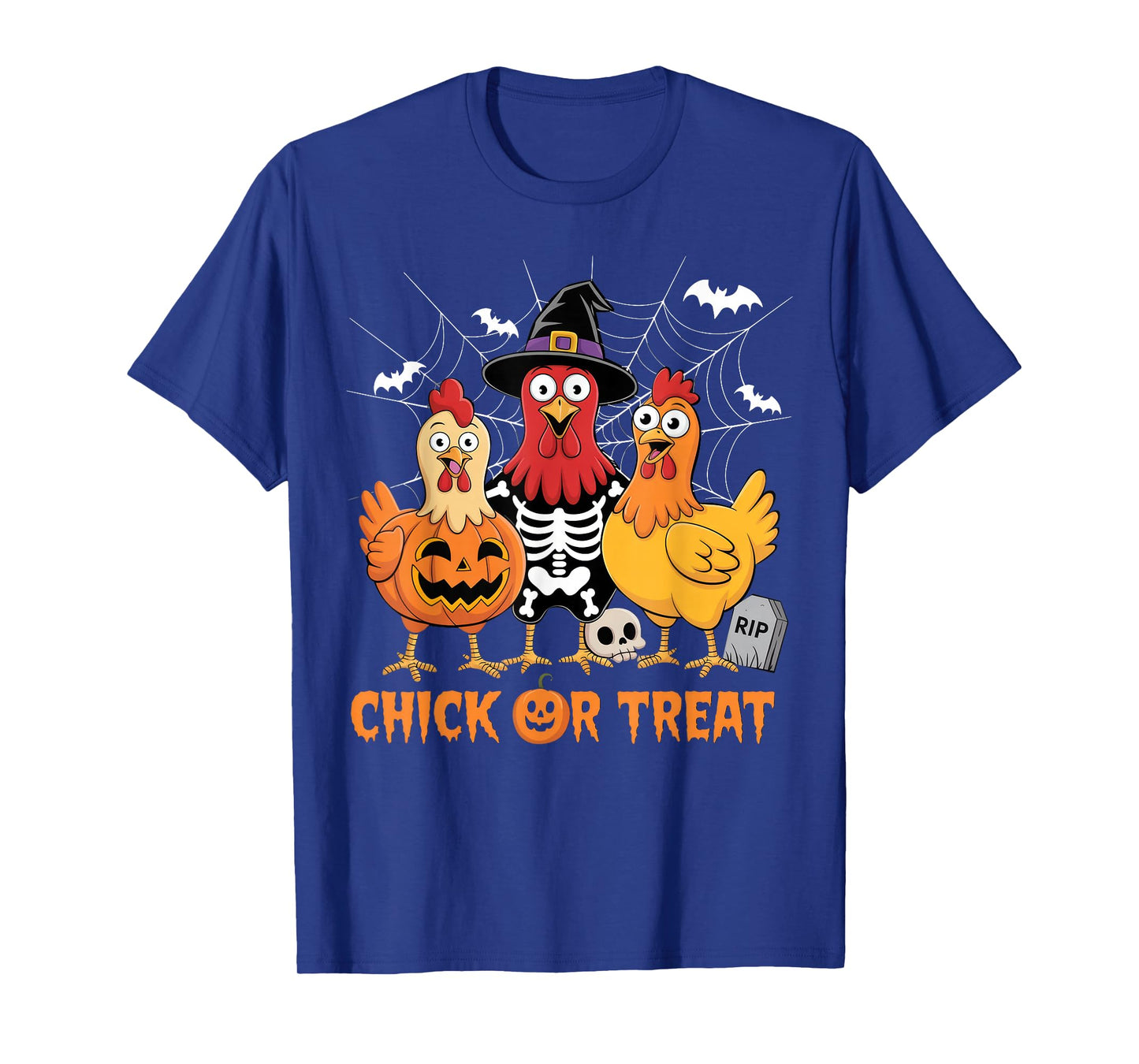 Chicken Skeleton Chick Or Treat Farmer Funny Halloween T-Shirt