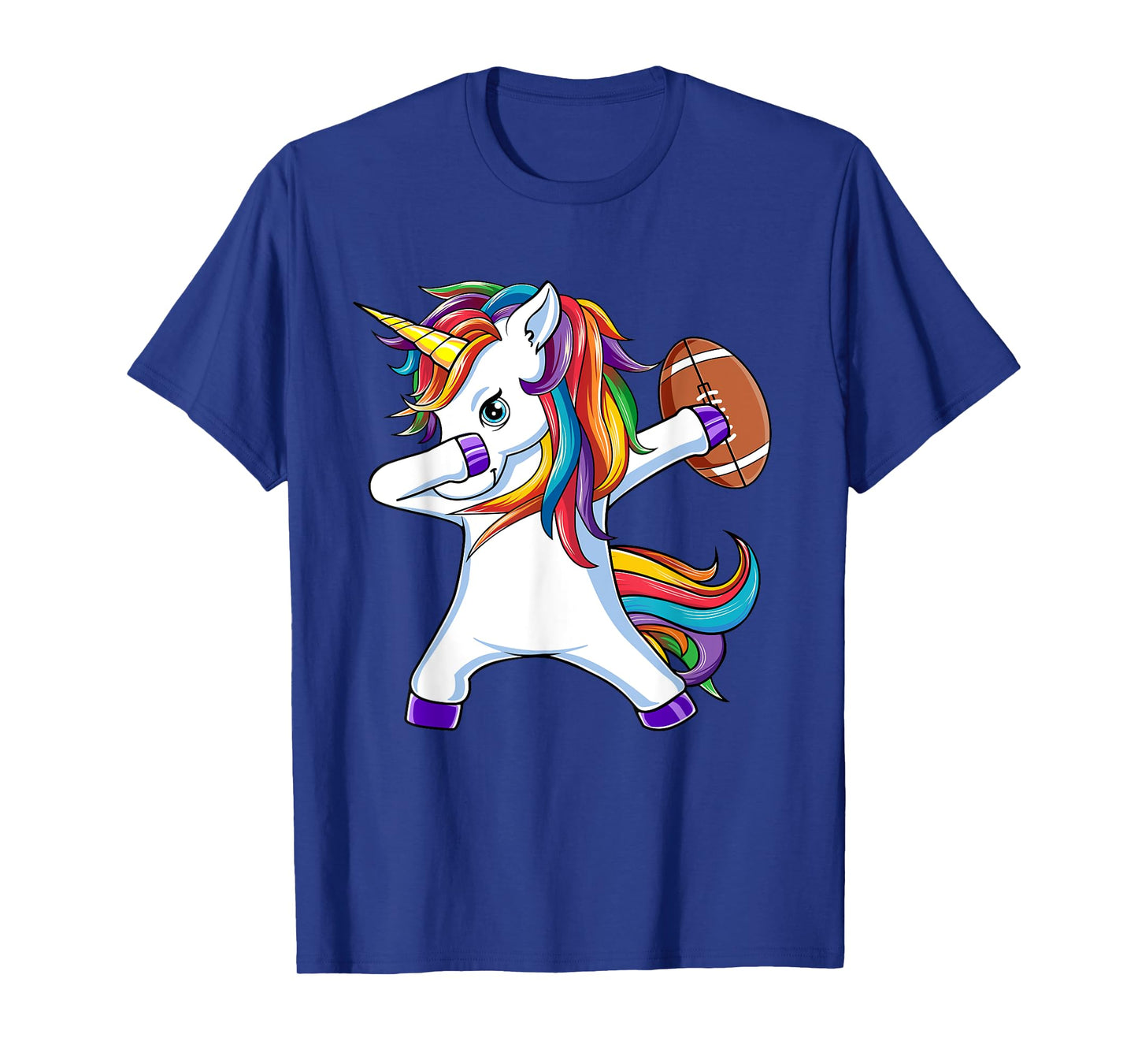 Funny Dabbing Unicorn American Football Gift For Girls Women T-Shirt