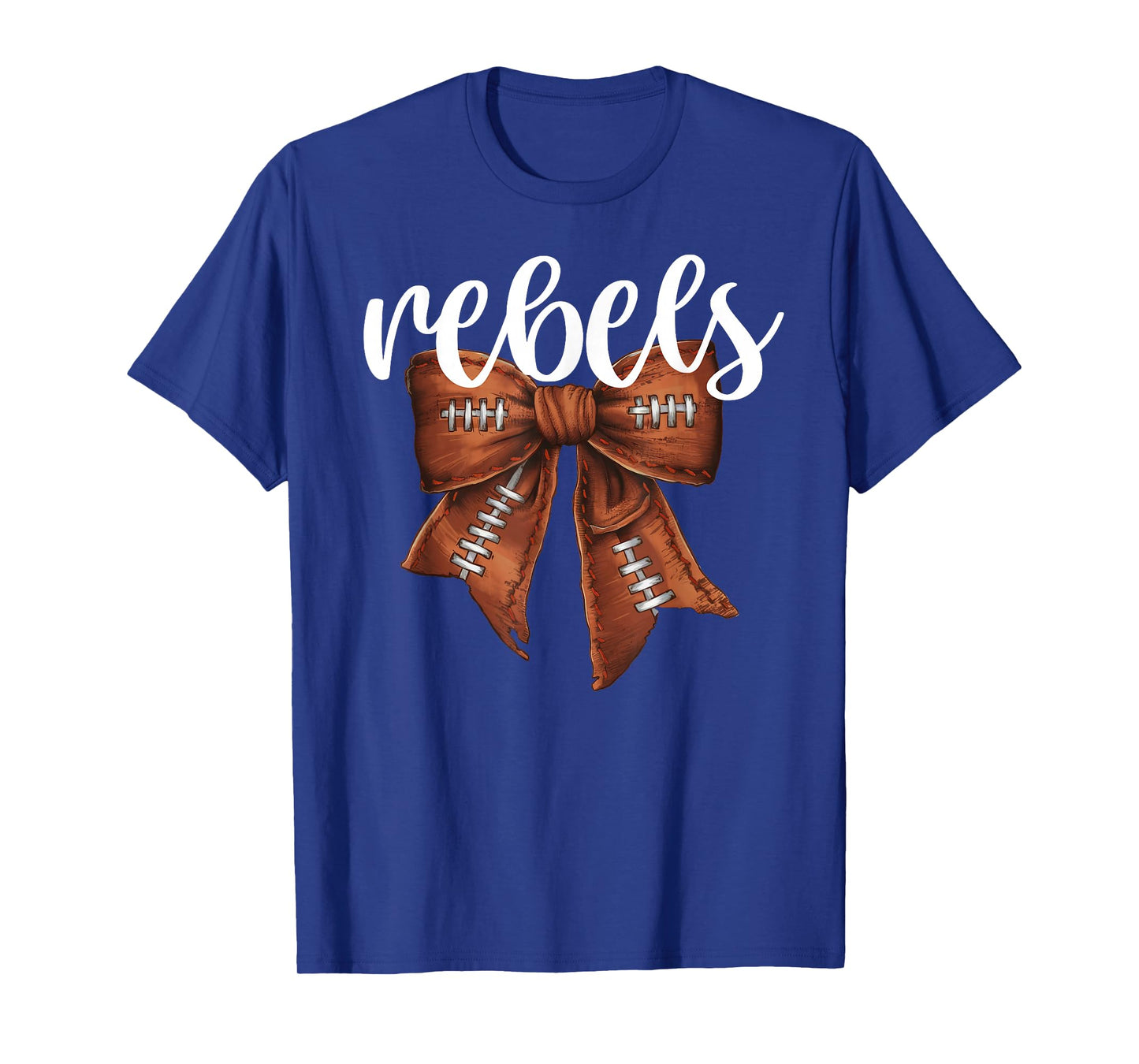 Rebels Football Bow School Spirit Team Mascot Game Night T-Shirt