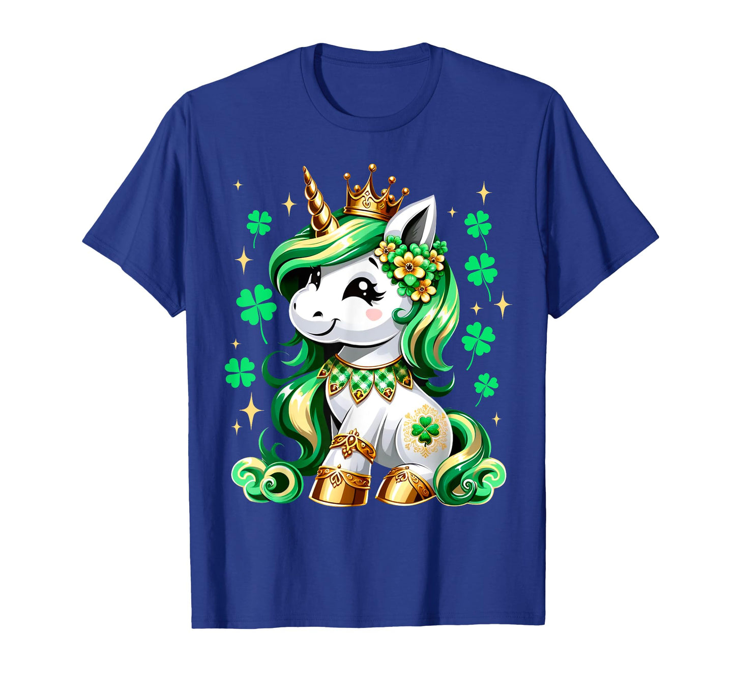 Cute Unicorn Shamrock St Patricks Day Girls Kids Lepricorn T-Shirt
