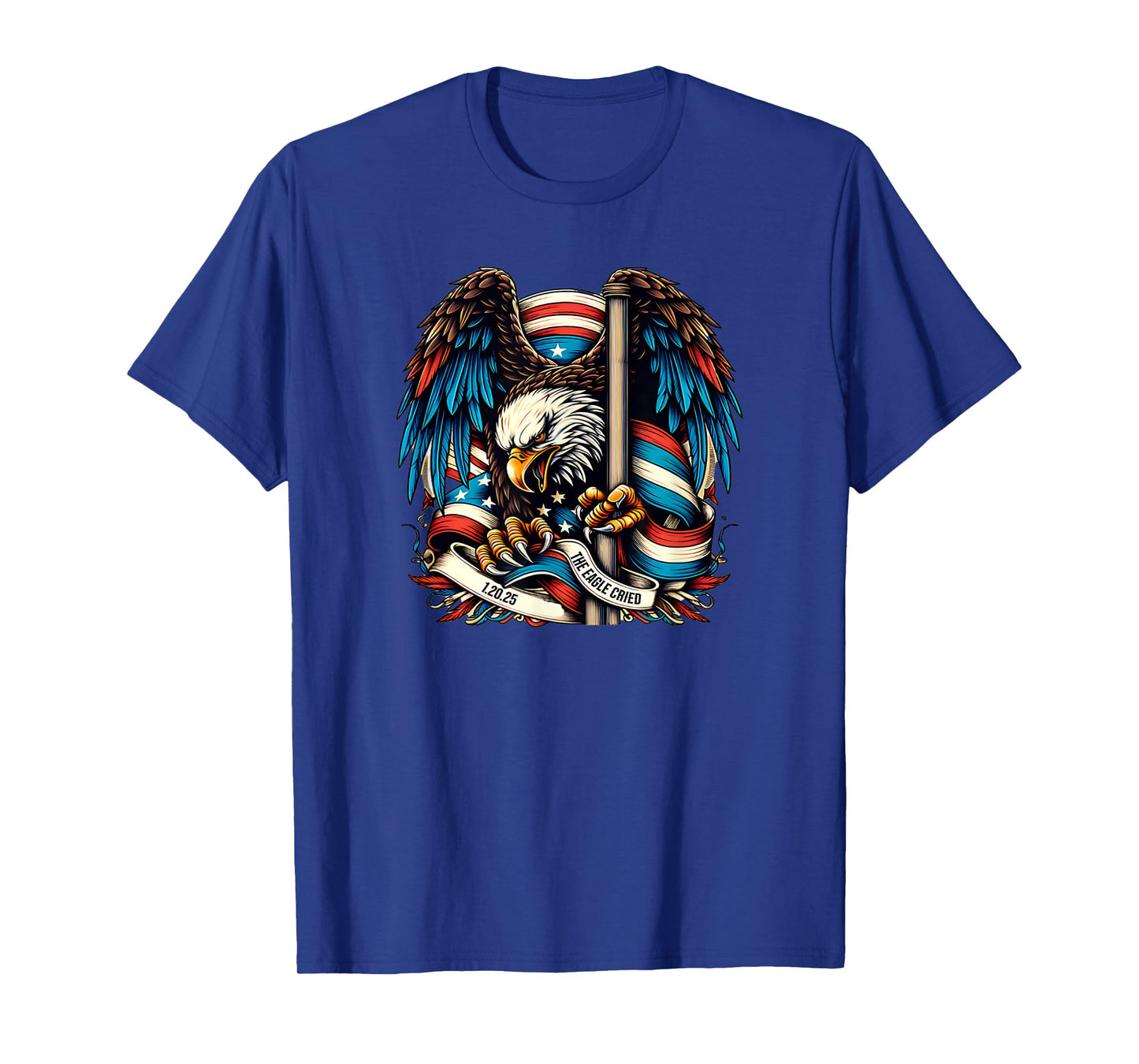 American Democracy Anti-Trump 1.20.25 The Eagle Cried Unisex Classic Fit Black T-Shirt