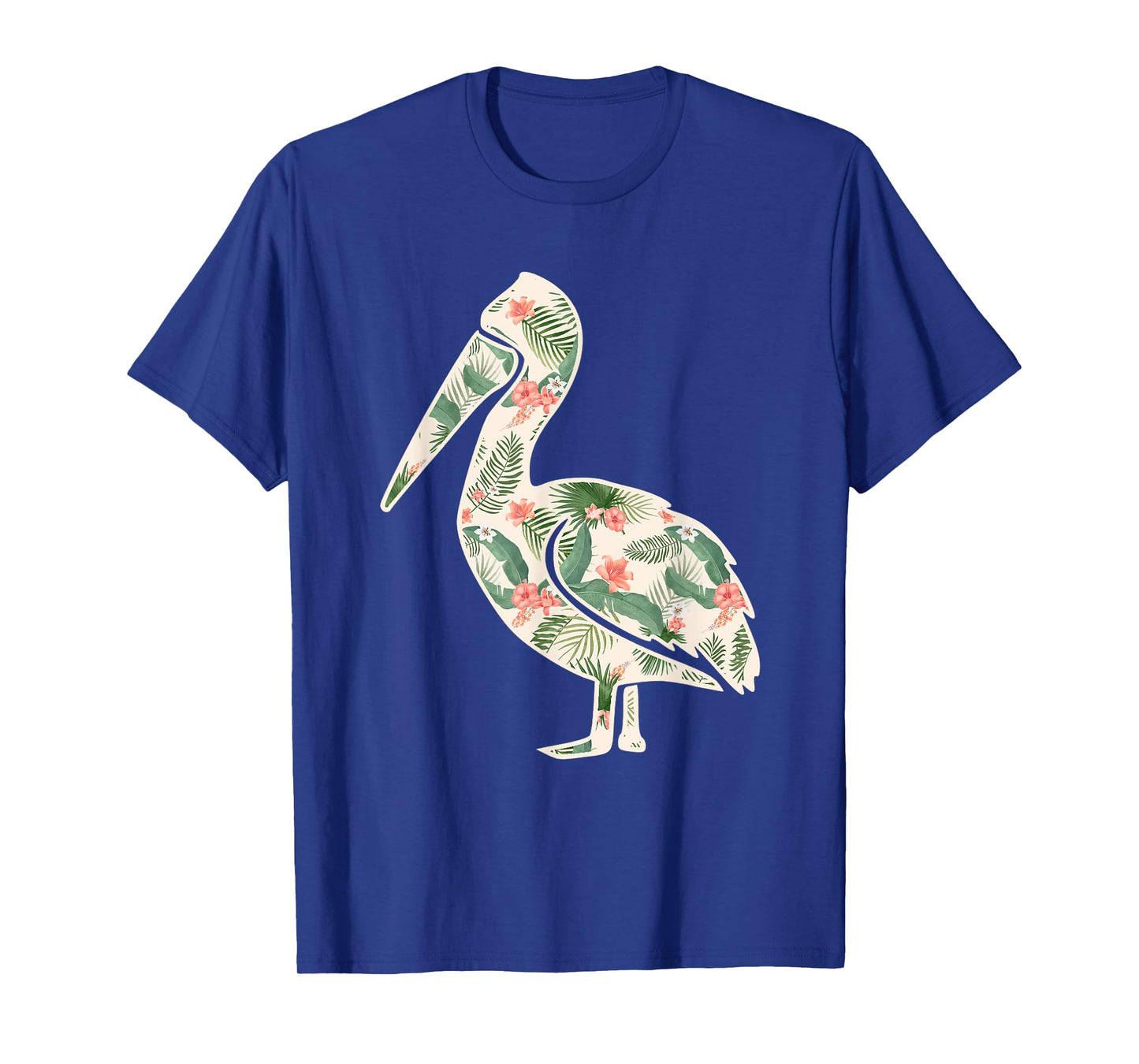 Pelican Flower Girl Print Floral Bird Hawaiian Women Gift T-Shirt