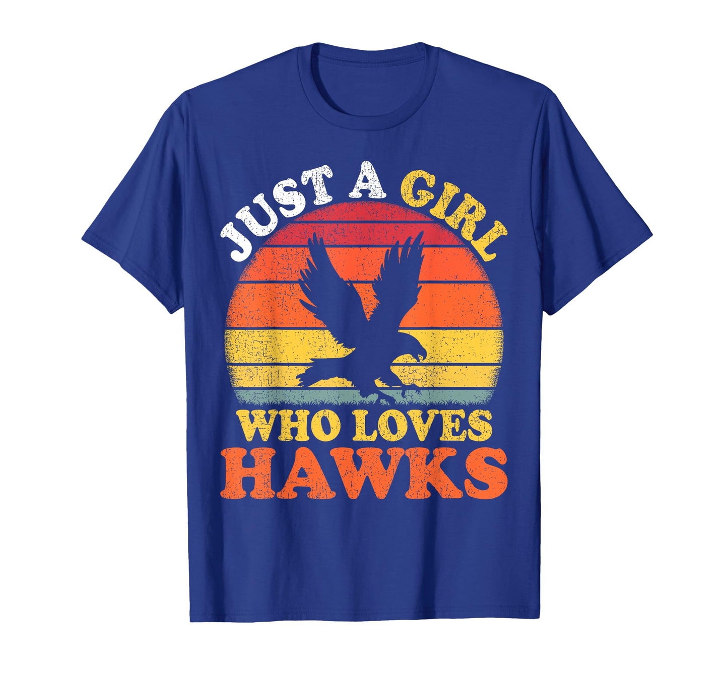 Hawk Bird Vintage Just A Girl Who Loves Hawks T-Shirt