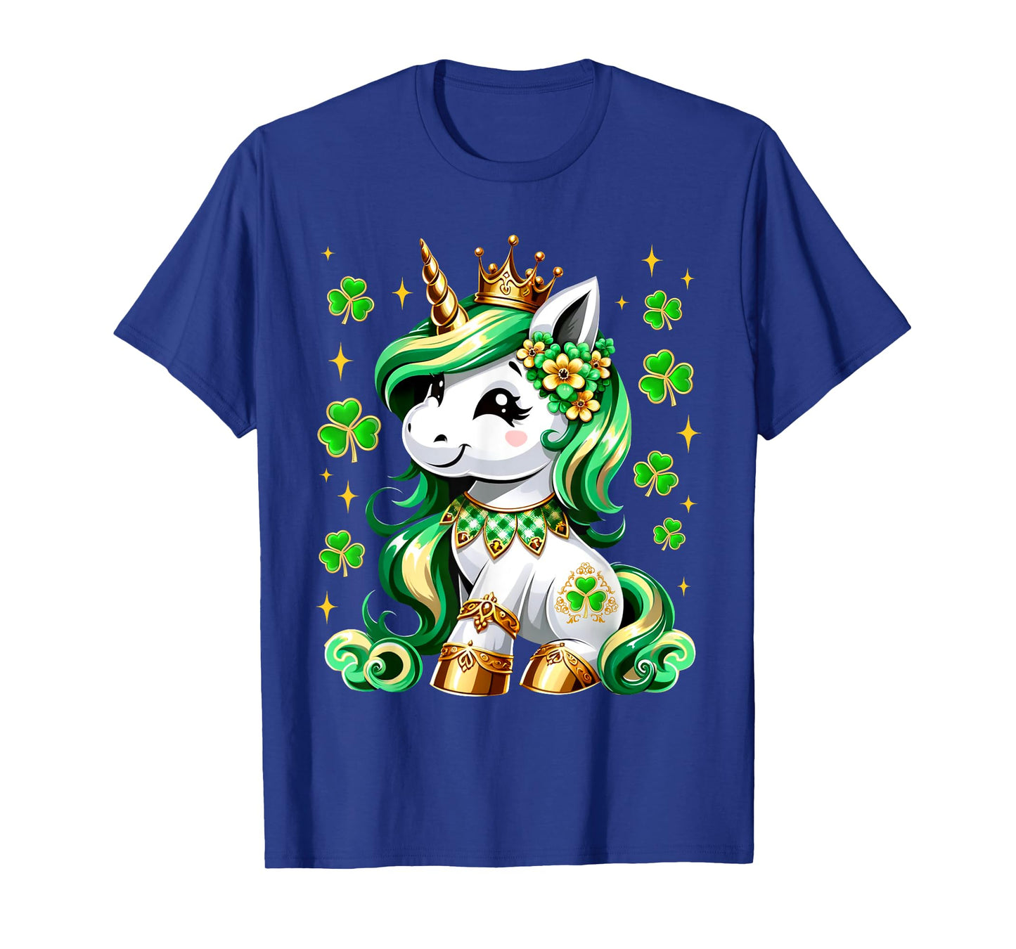 Cute Unicorn Shamrock Lepricorn St Patricks Day Girls Kids T-Shirt