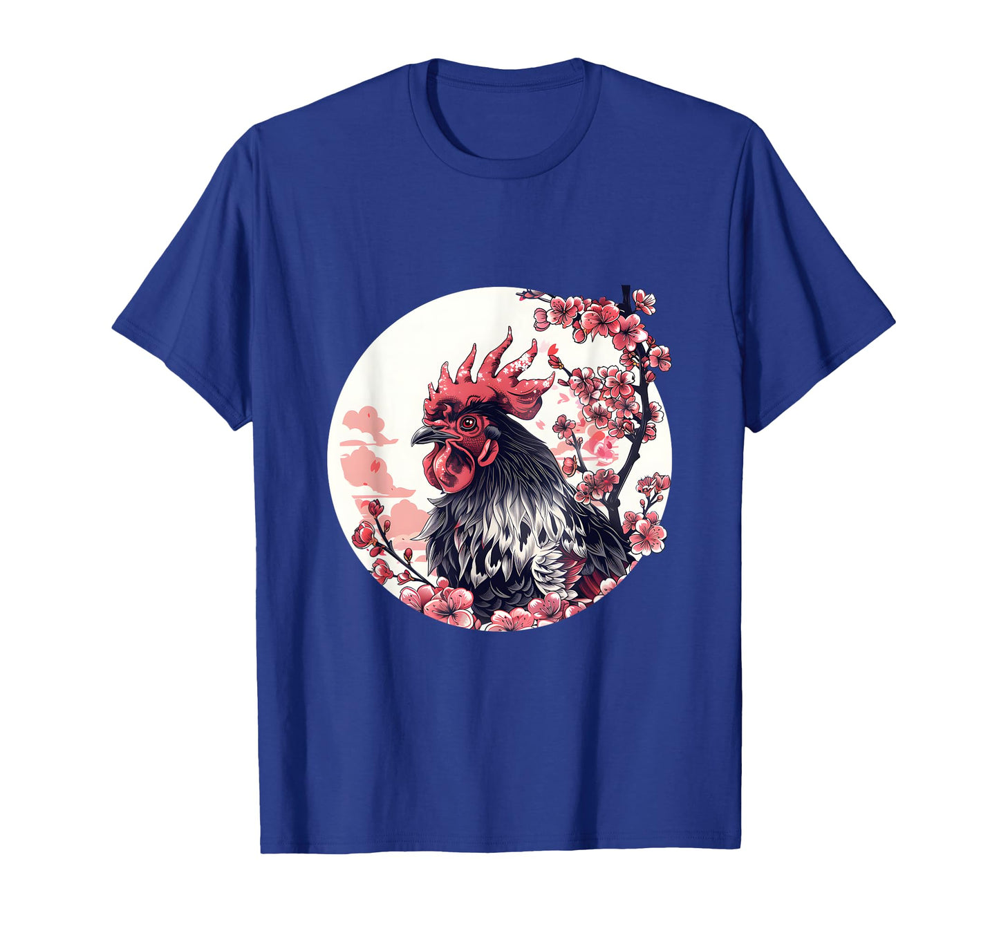 Japanese Cherry Blossom Aesthetic Chicken Farmer T-Shirt