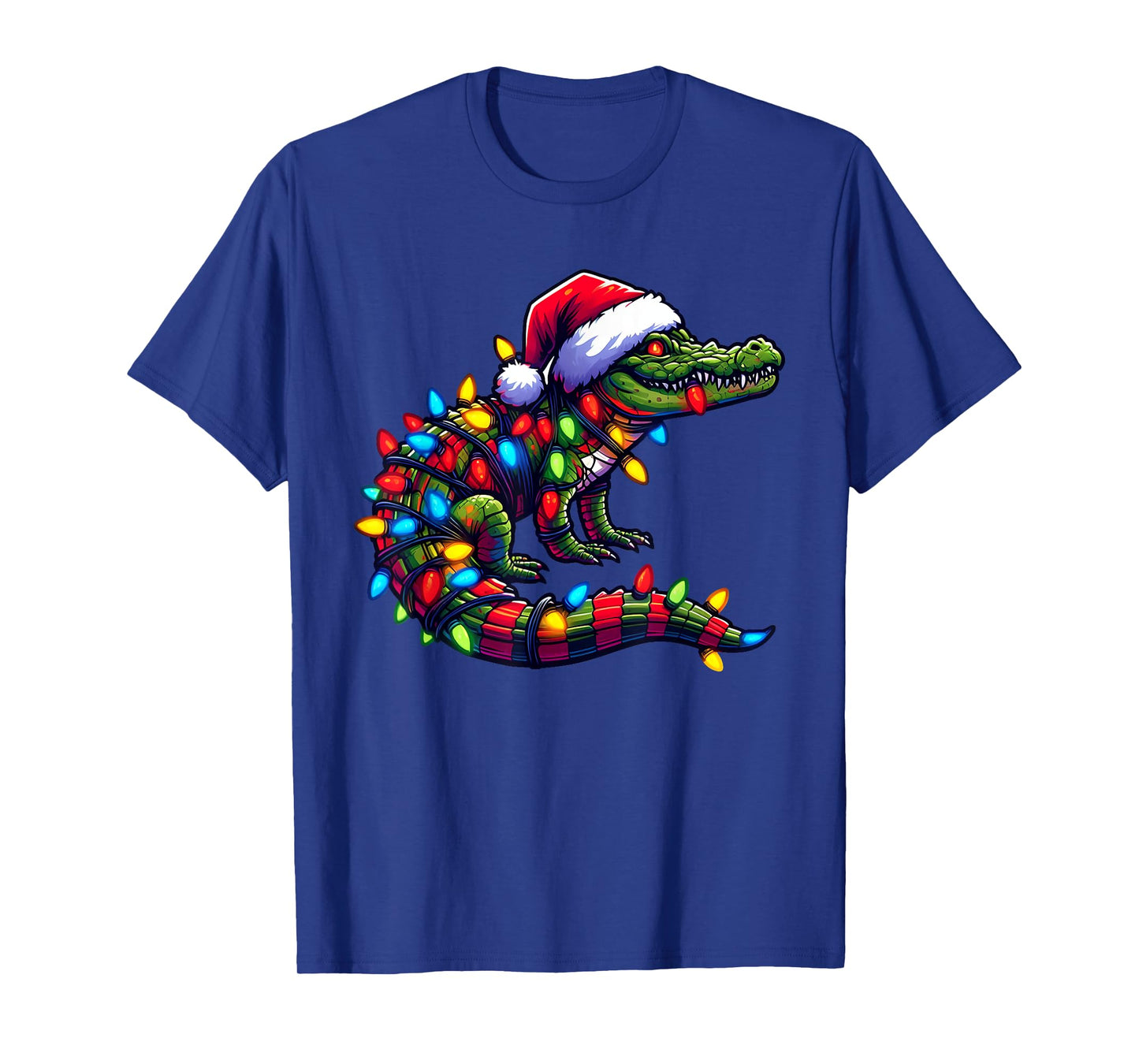 Alligator Santa Pajama Christmas Lights Xmas Toddler Kids T-Shirt