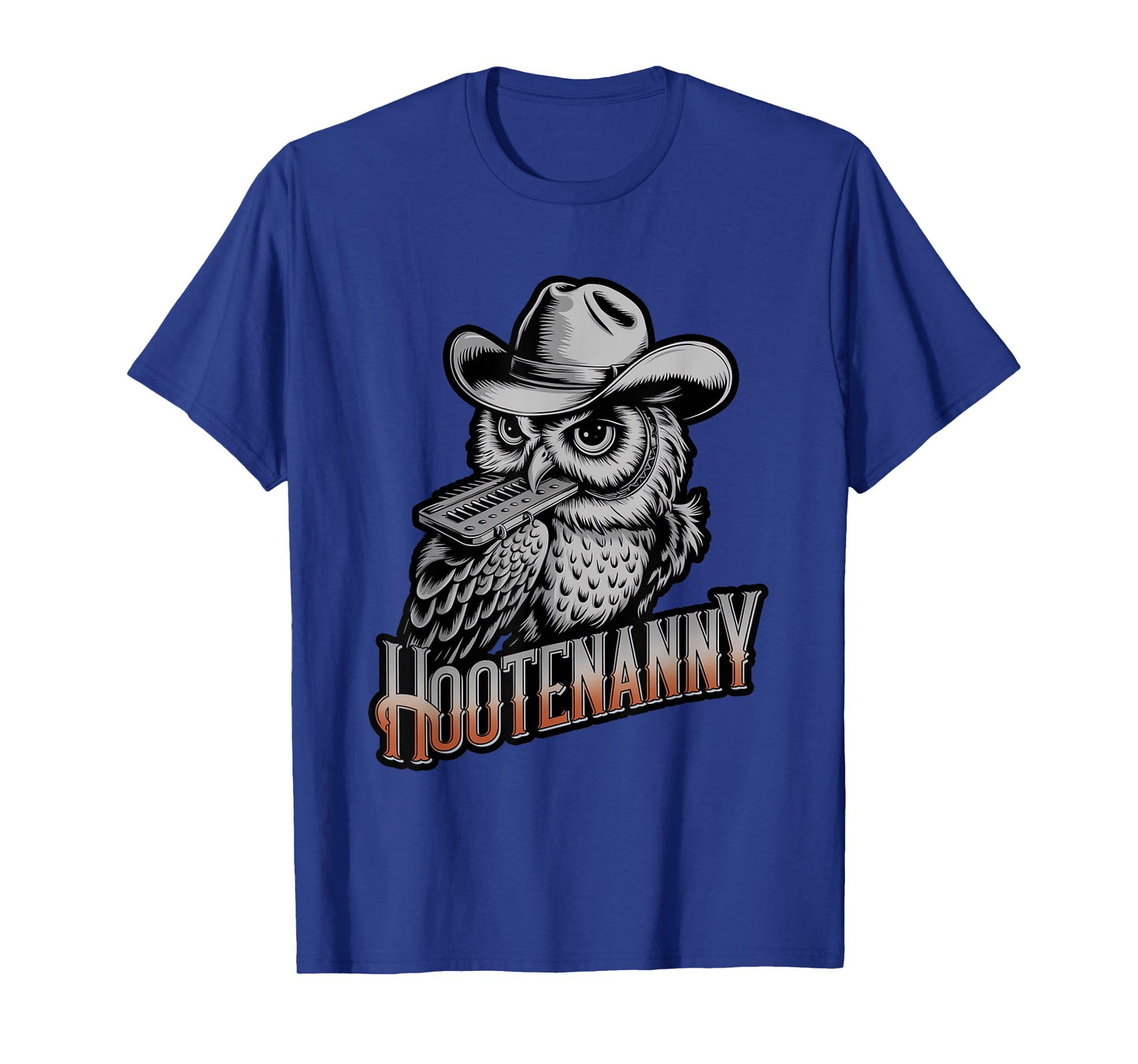 Hootenanny Owl Lover Musical Instrument Folk Music T-Shirt