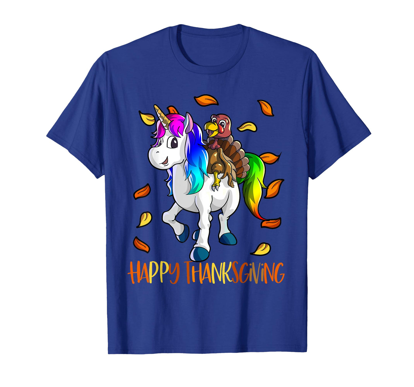 Unicorn Thanksgiving Shirt Girls Kids Unicorn Turkey T-Shirt
