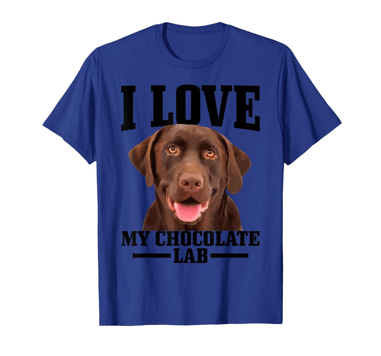 Chocolate Labrador Retriever Mom Dad I Love My Lab Dog T-Shirt
