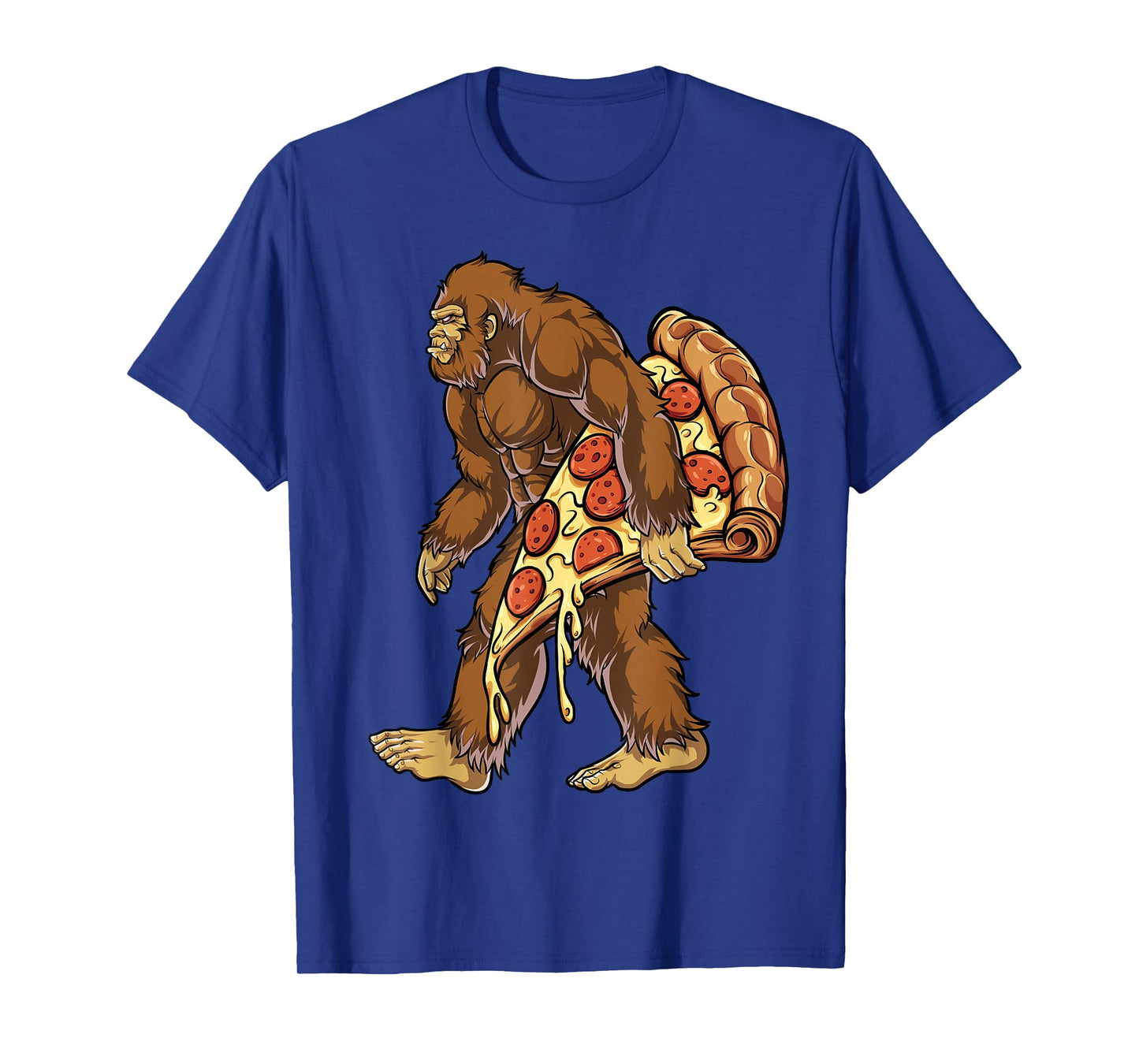 Bigfoot Pizza Funny Men Women Food Lovers Pepperoni T-Shirt