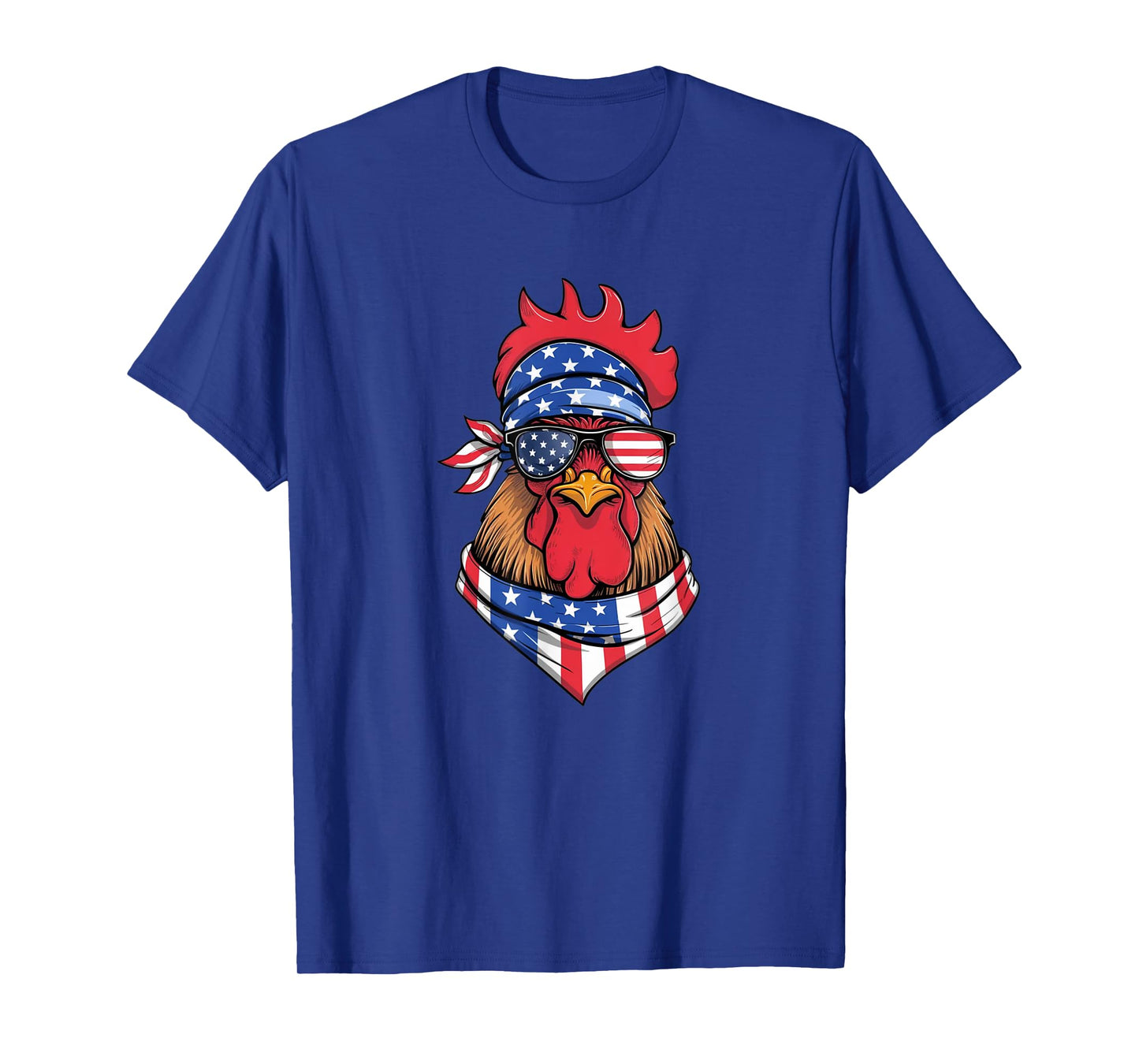 Red White Blue Chicken Farm Animal Patriotic 4th Of July T-Shirt