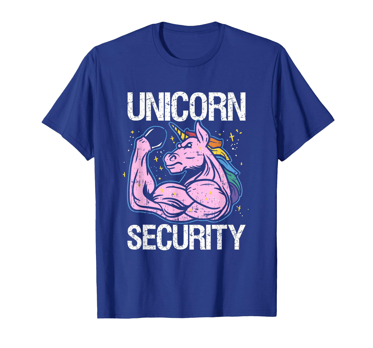 Unicorn Security Funny Costume Police Halloween Dad Men T-Shirt