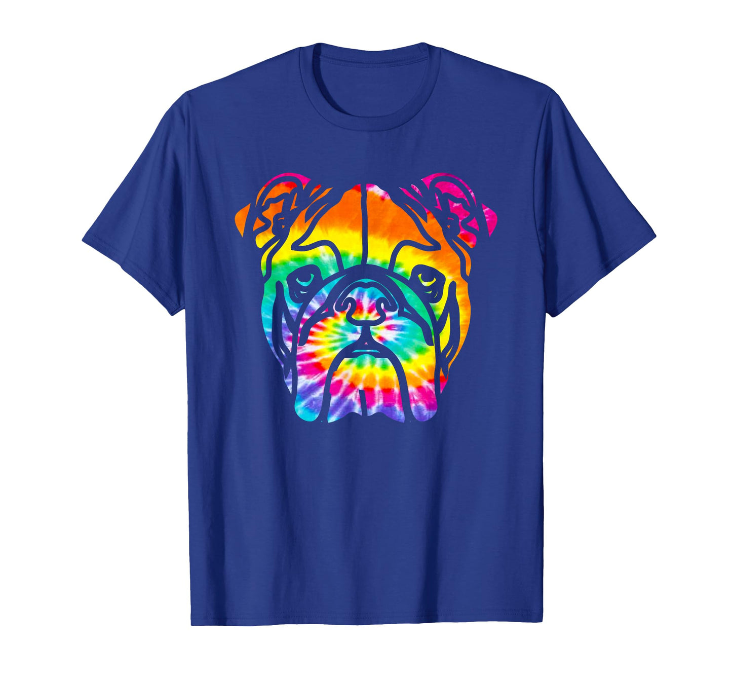 Bulldog T Shirt - Rainbow Trippy Hippie Tie Dye Shirt Men Women Girls Kids T-Shirt