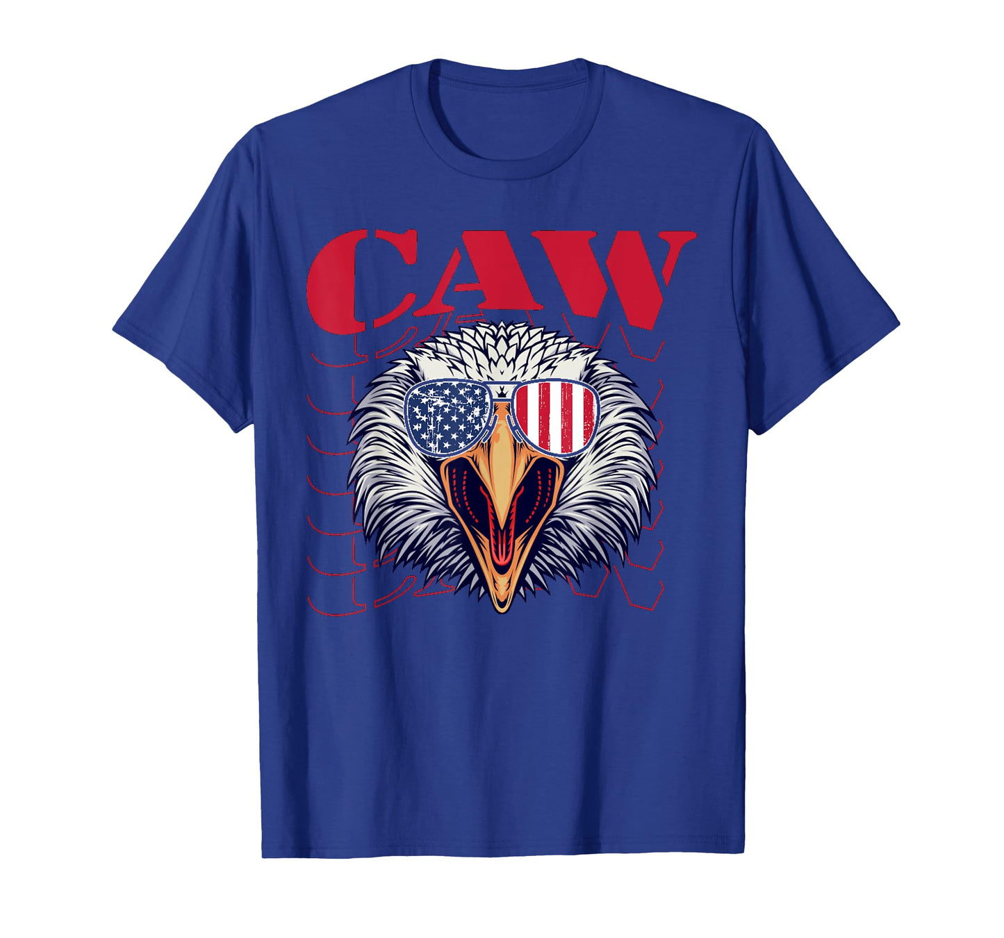4th Of July Eagle Caw Retro American Flag Mens T-Shirt