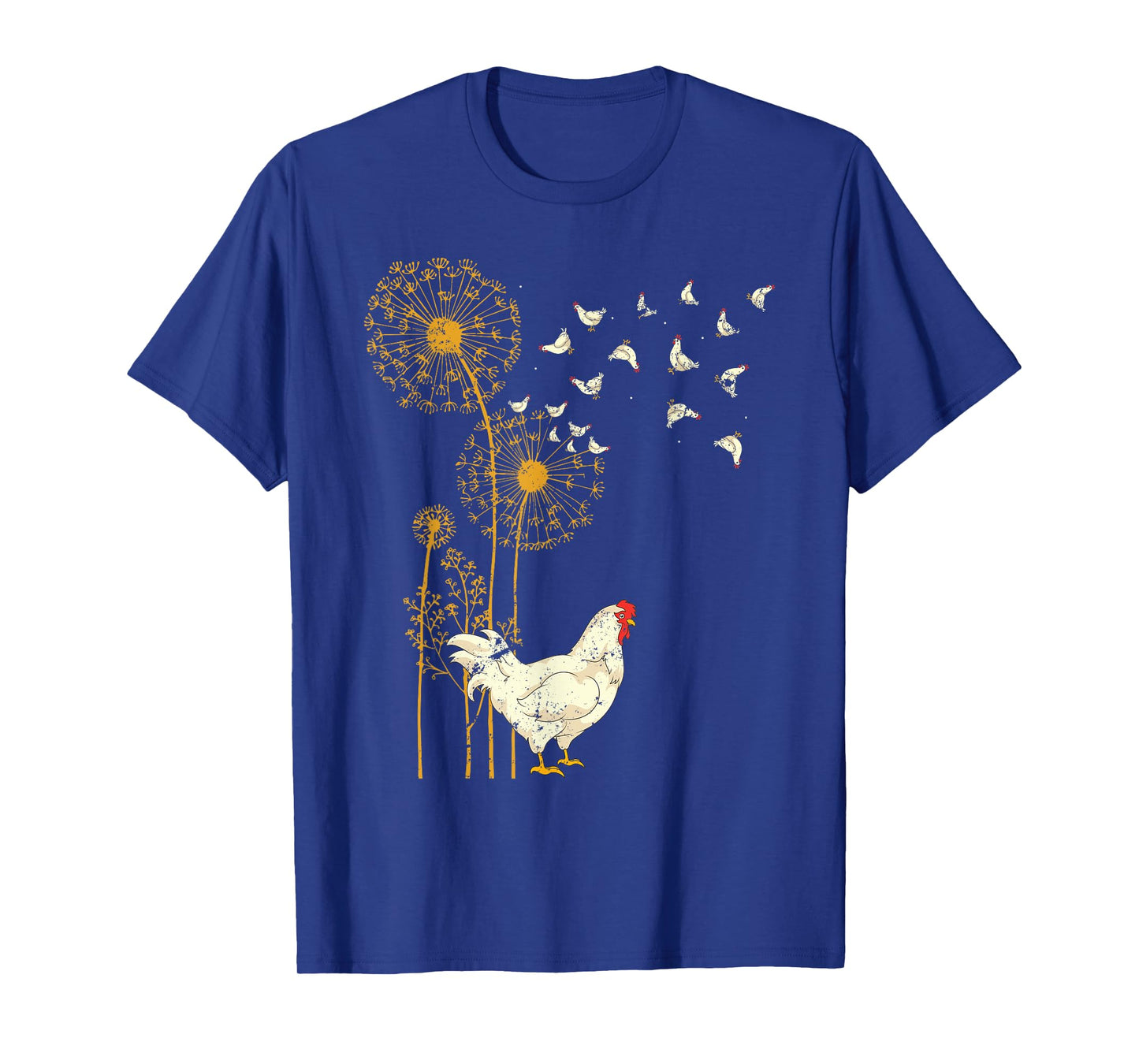 Farmer Poultry Bird Flower Farm Animal Dandelion Chicken T-Shirt