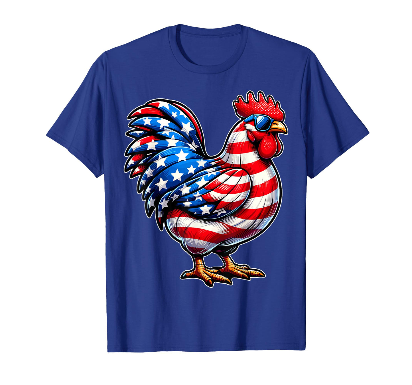 Chicken USA Flag Patriotic Chicken Lover 4th of July T-Shirt for Women Kids Men