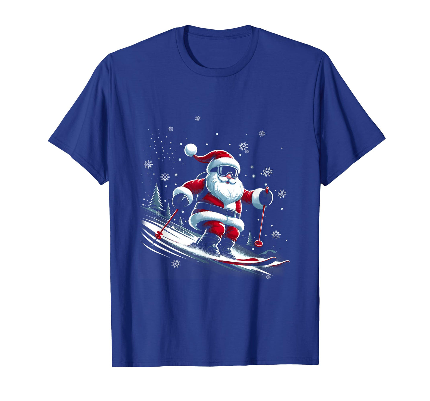 Skiing Santa Claus Christmas Ski Winter Sport X-Mas Skier T-Shirt