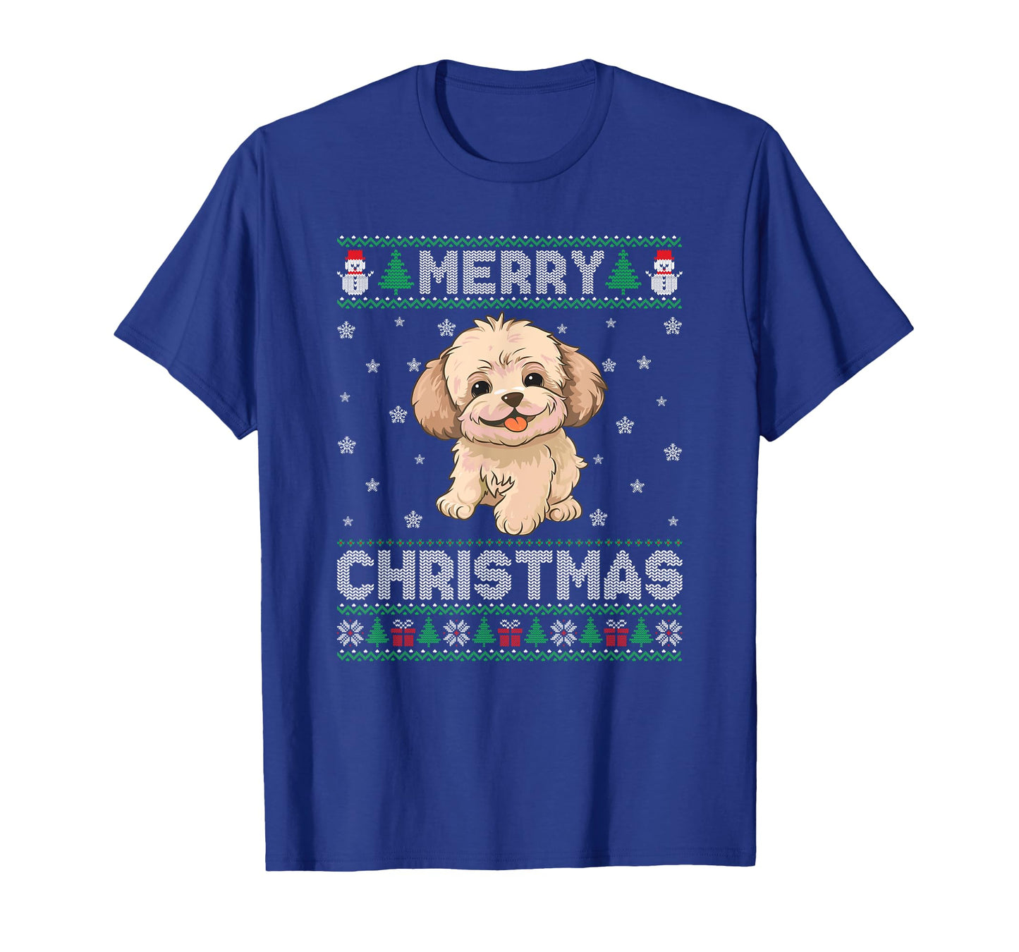 Maltipoo Dog Men Women Kids Ugly Christmas Sweater T-Shirt