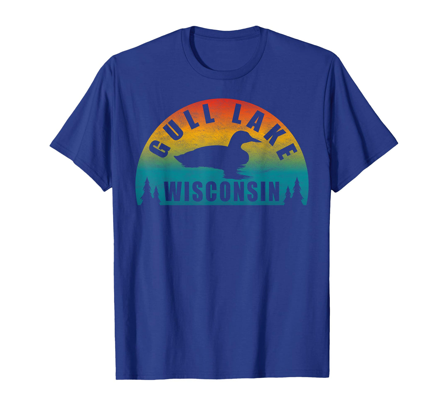 Gull Lake Northern Wisconsin Sunset Loon T-Shirt