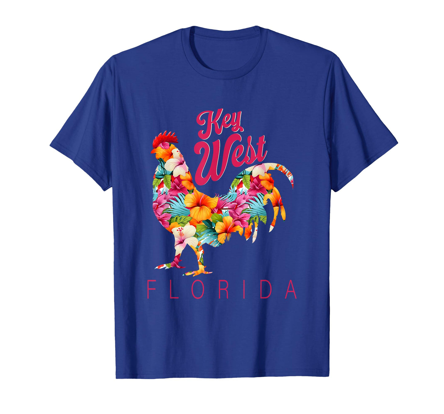 Key West Islands Florida Shirt Hibiscus Flower Chicken T-Shirt