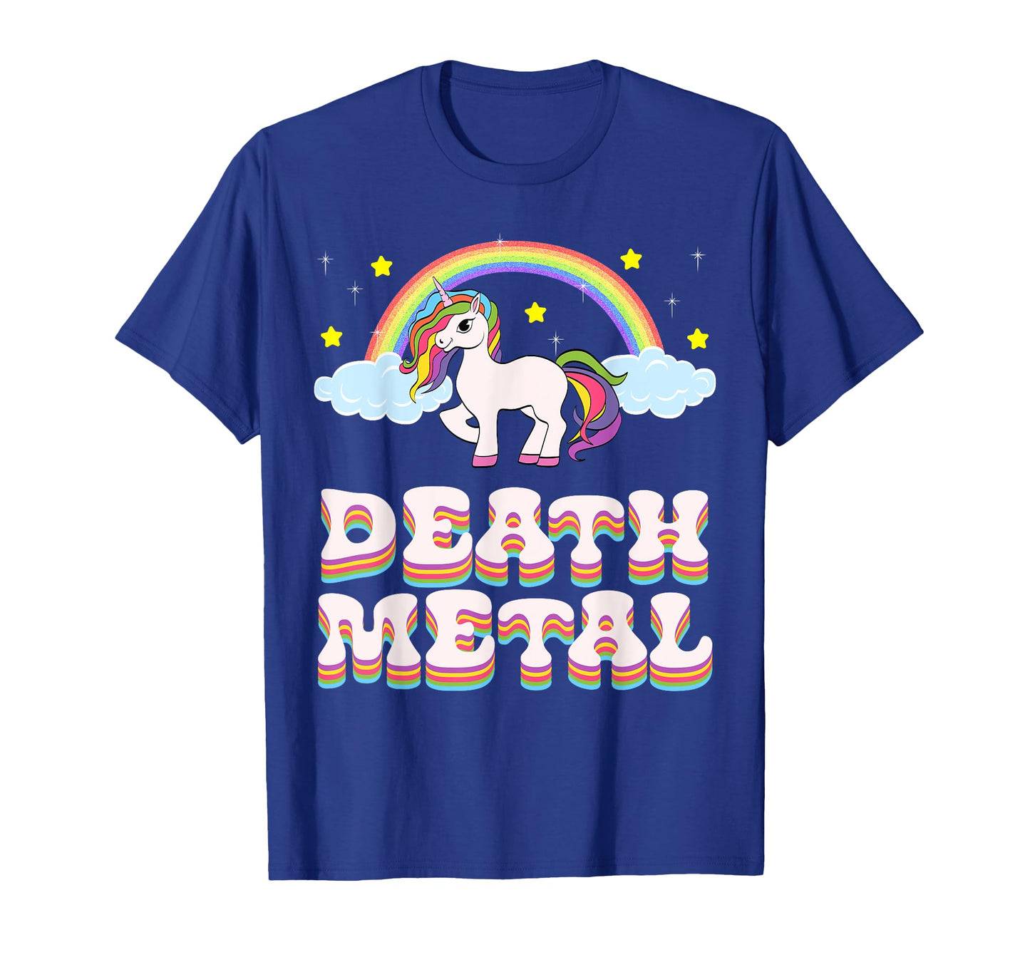 Funny Death Metal Unicorn Rainbow T-Shirt Gift T-Shirt