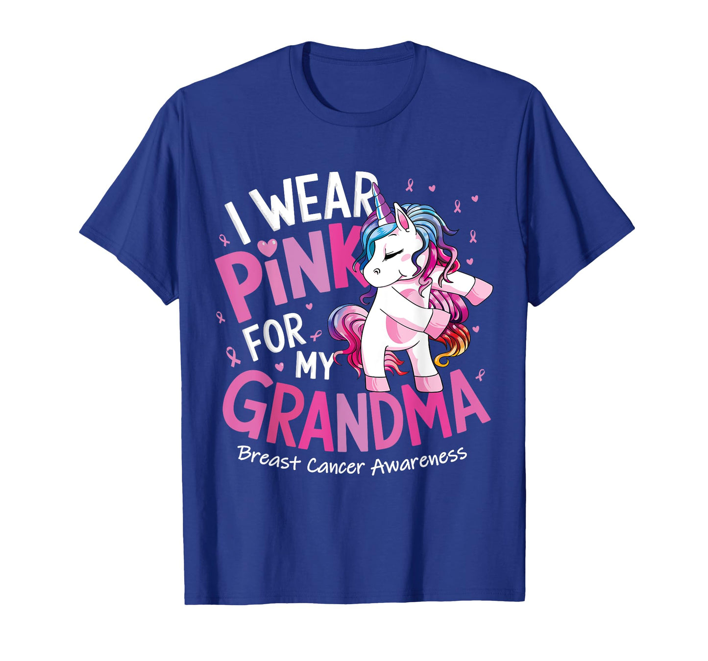 Breast Cancer Awareness Wear Pink Grandma Kids Baby Toddler T-Shirt