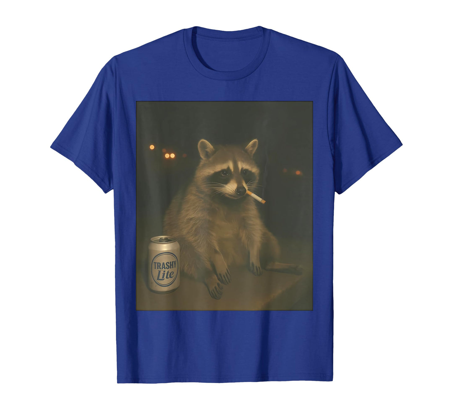 Cigarette Raccoon Funny Smoking Racoon Meme Stupid Brainrot T-Shirt