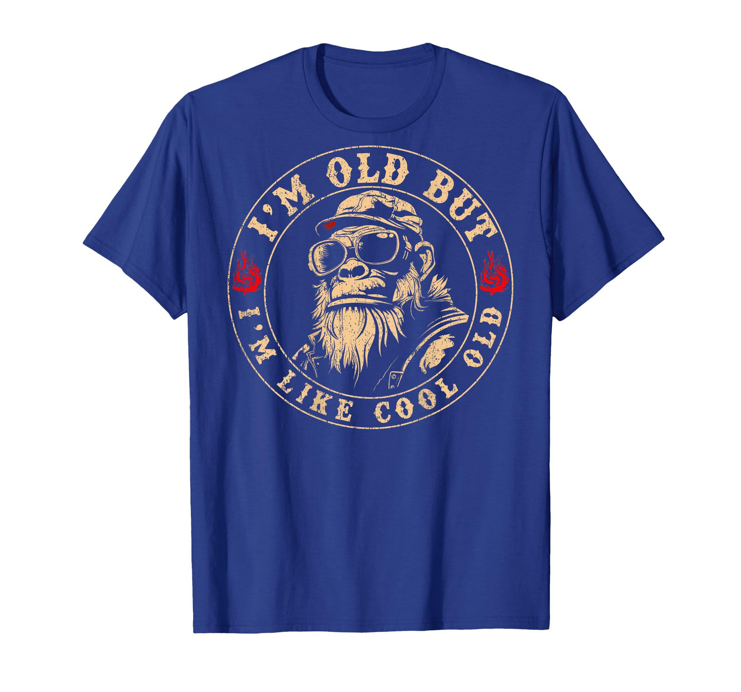 I'm Old But I'm Like Cool Old Funny Monkey (On Back) T-Shirt