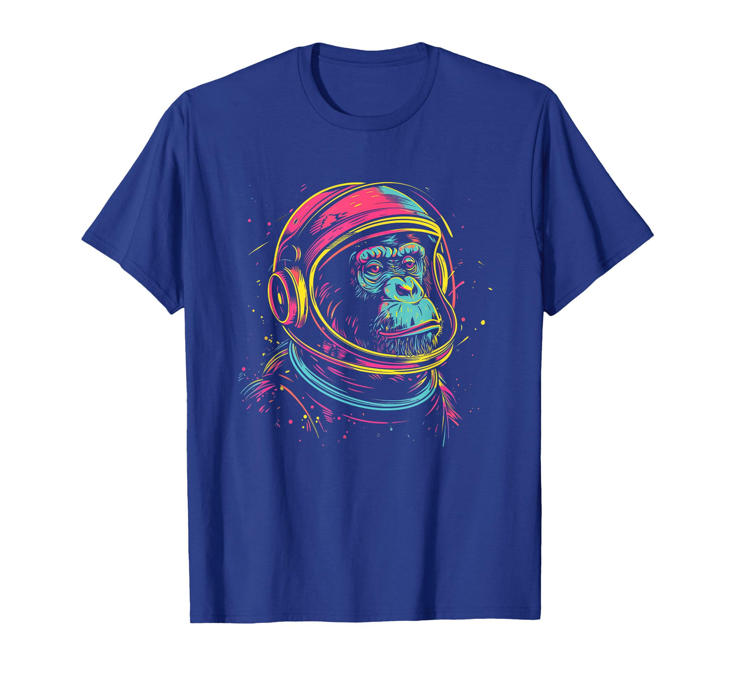 Astronaut Chimp Monkey, Spaceman Chimp Neon design T-Shirt