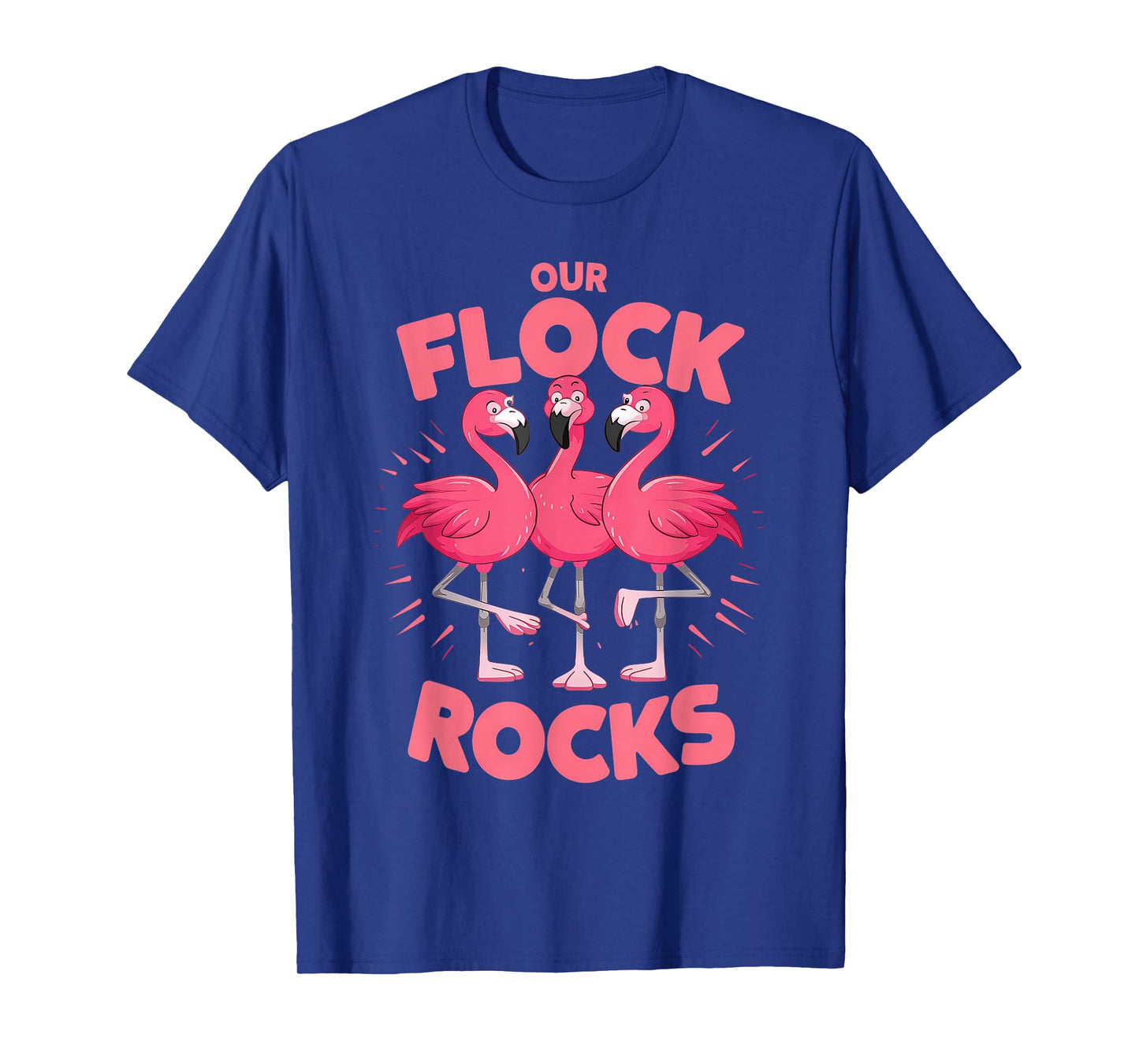 Our Flock Rocks Flamingo Shirt - Fun Group Matching Tee T-Shirt